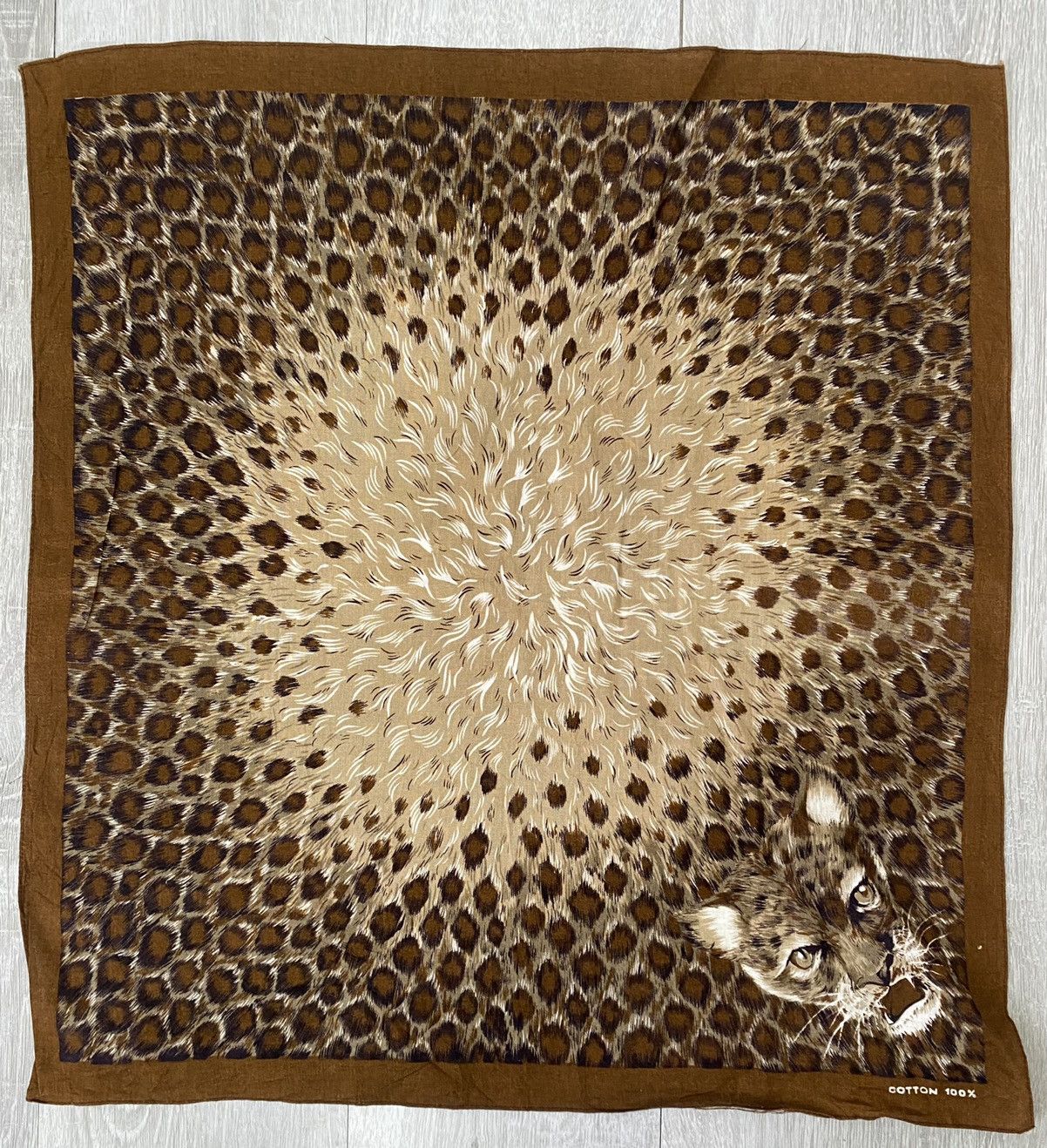 Vintage Vintage Leopard Print Scarf Handkerchief Neckerchief Bandana Size ONE SIZE - 2 Thumbnail