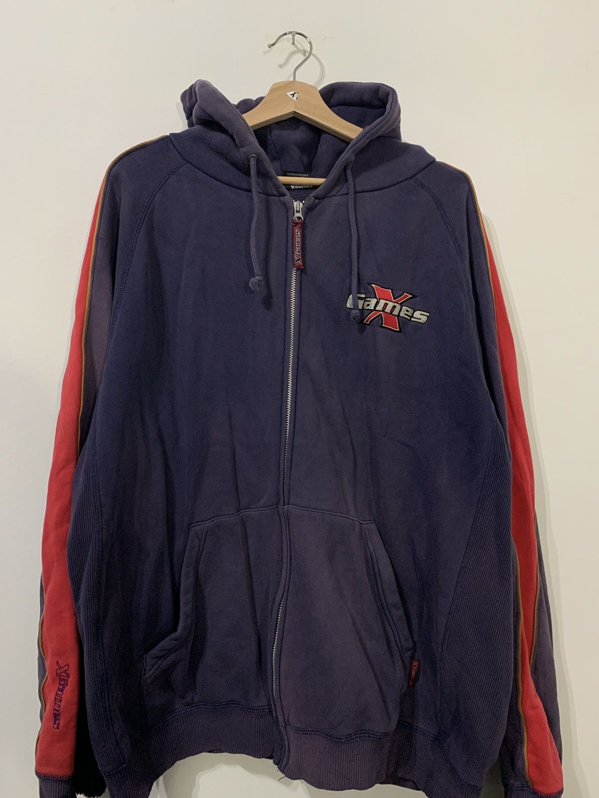 image of Made In USA x Vintage Tony Hawk 1990S X-Games Hoodie in Navy, Men's (Size XL)