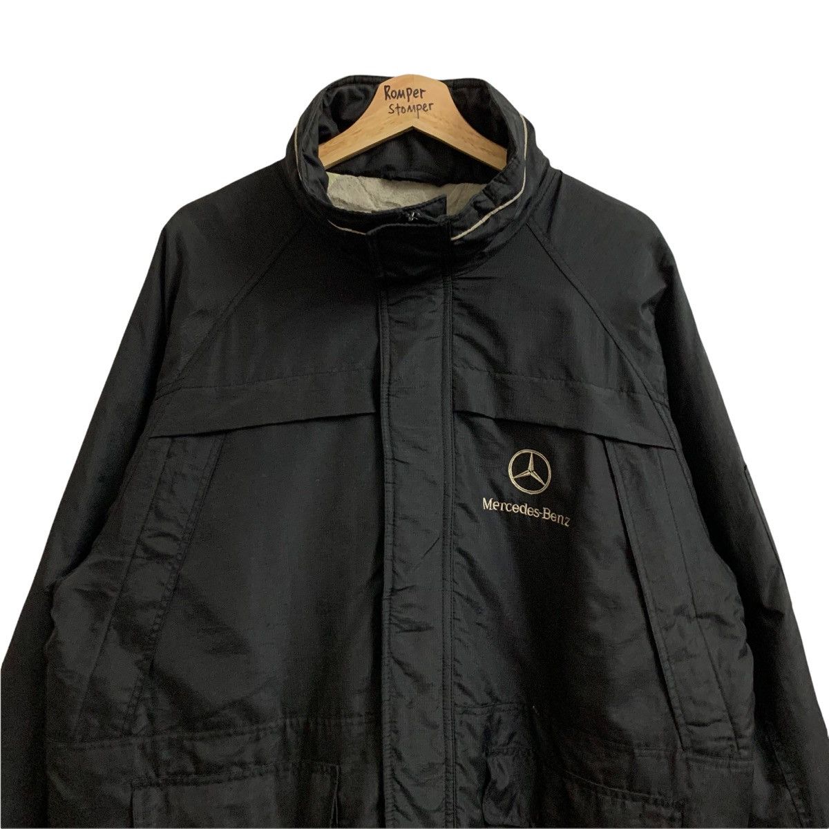 Mercedes-Benz Mercedes-Benz Black Zipper Oversized Jacket Size US L / EU 52-54 / 3 - 4 Thumbnail