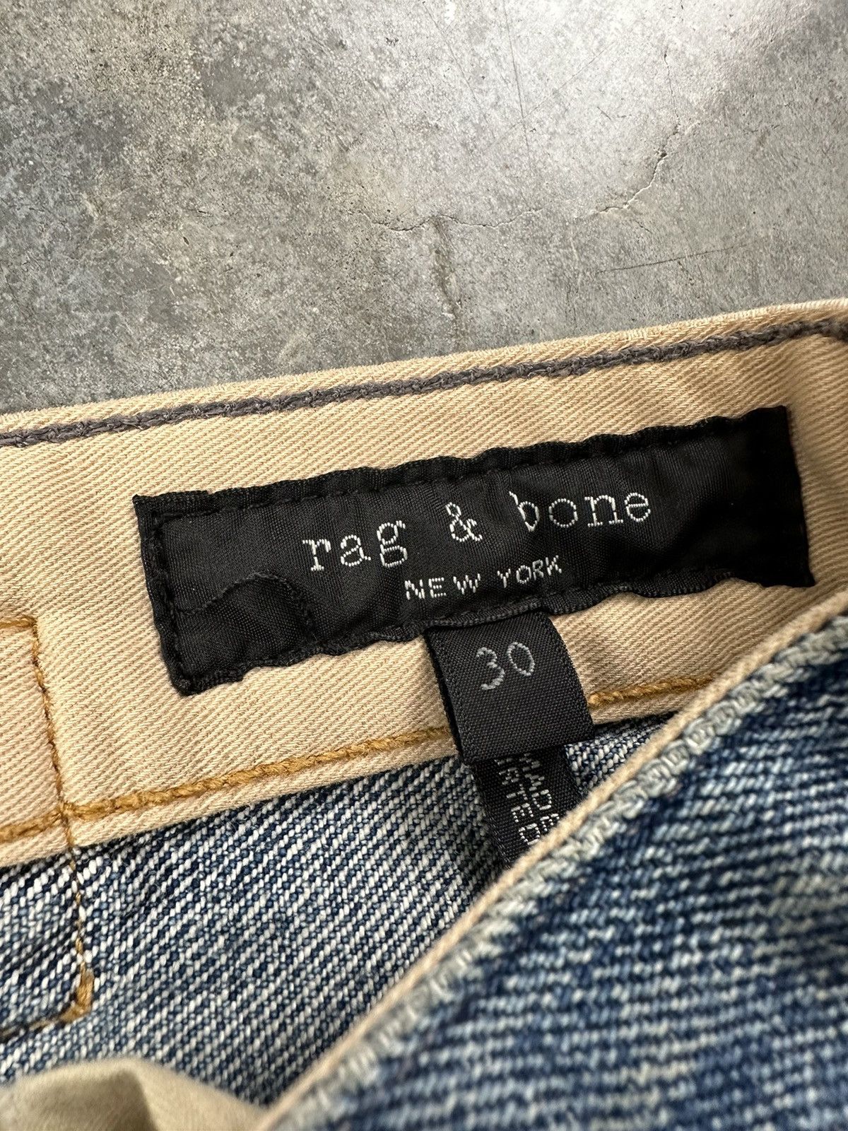 Rag & Bone Rag and Bone Patchwork Crust + Piping Logo Raw Hem Denim 30 Size US 30 / EU 46 - 9 Thumbnail