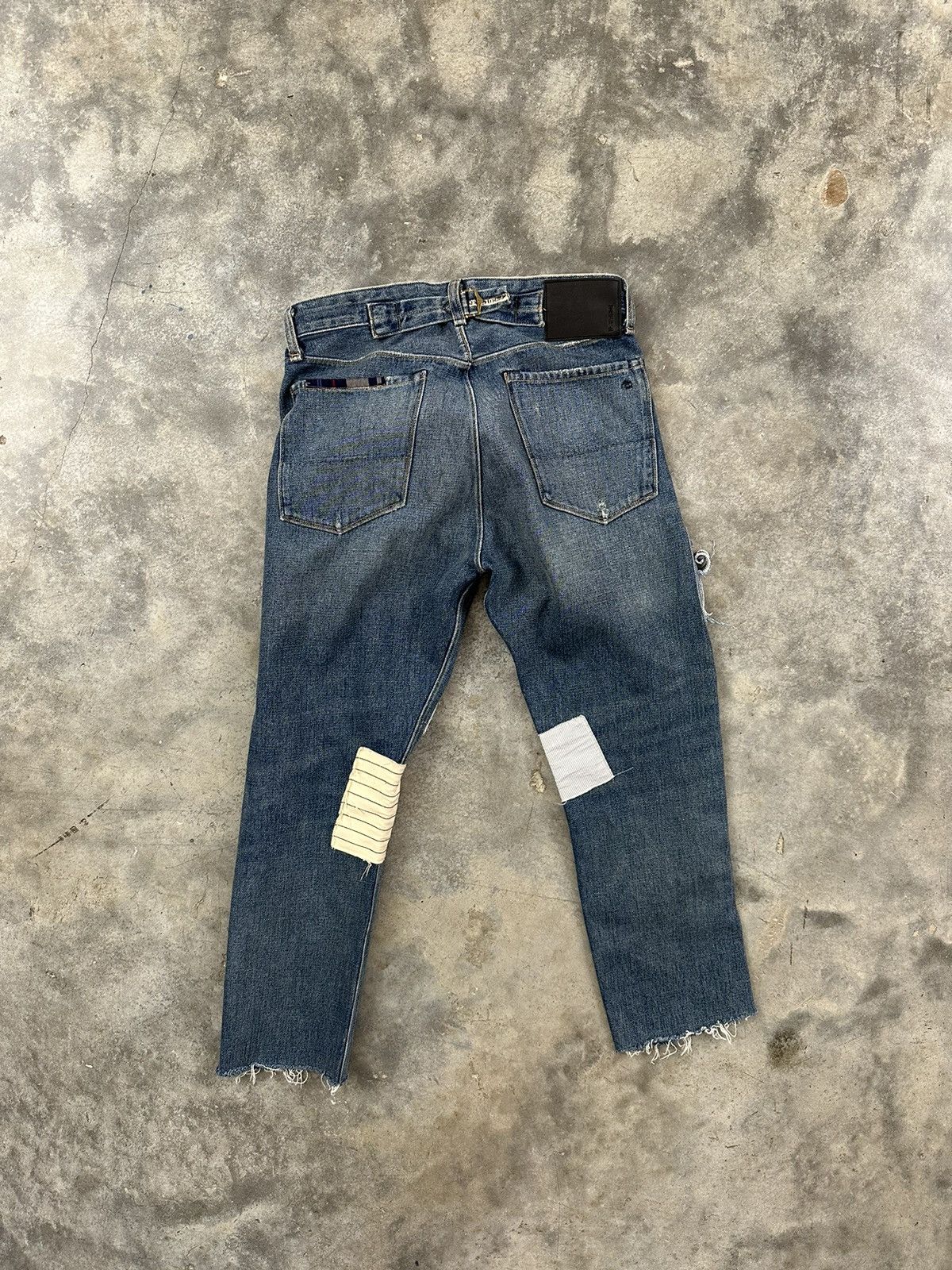 Rag & Bone Rag and Bone Patchwork Crust + Piping Logo Raw Hem Denim 30 Size US 30 / EU 46 - 6 Thumbnail