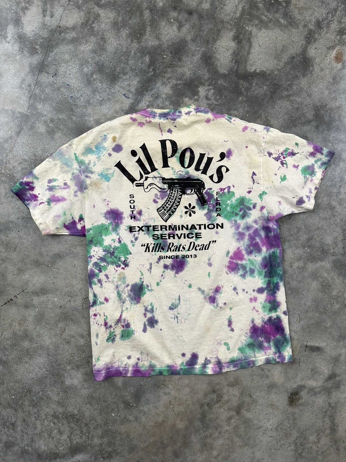G59 Records Pouya Lil Pou's Extermination Service Kill Rats Tie Dye Tee Size US XL / EU 56 / 4 - 1 Thumbnail