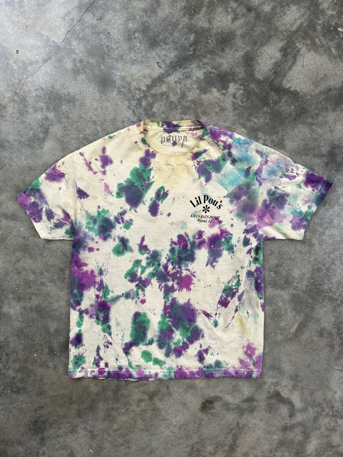 G59 Records Pouya Lil Pou's Extermination Service Kill Rats Tie Dye Tee Size US XL / EU 56 / 4 - 4 Thumbnail