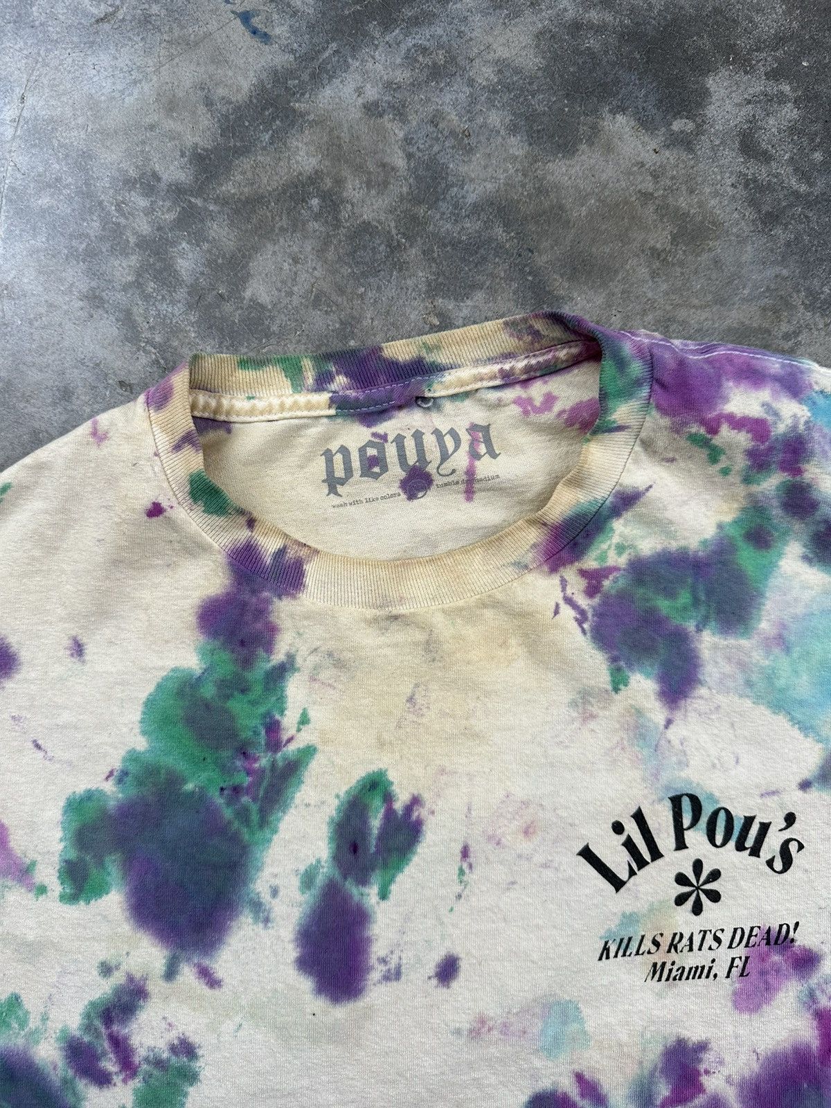 G59 Records Pouya Lil Pou's Extermination Service Kill Rats Tie Dye Tee Size US XL / EU 56 / 4 - 6 Thumbnail