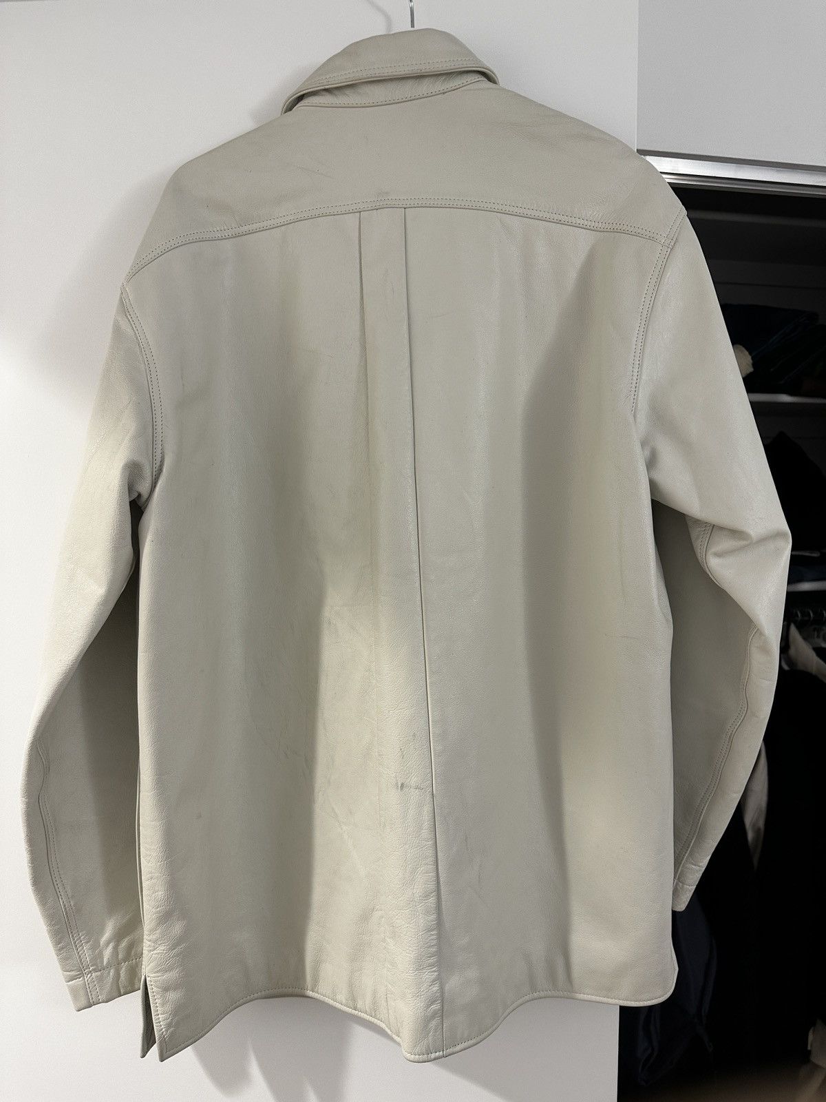 Lemaire White Leather Shirt/Jacket Size US M / EU 48-50 / 2 - 9 Thumbnail