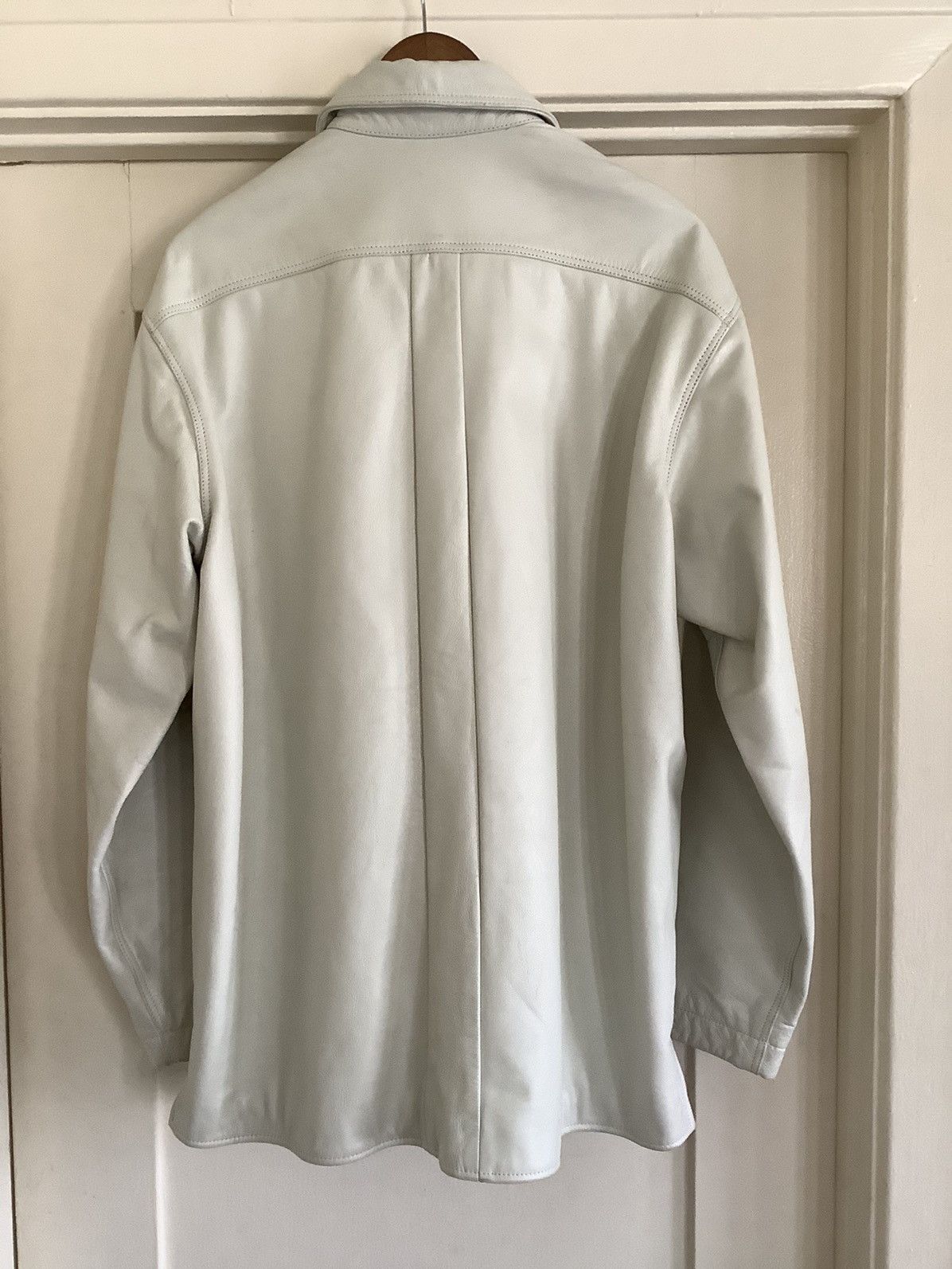 Lemaire White Leather Shirt/Jacket Size US M / EU 48-50 / 2 - 2 Thumbnail