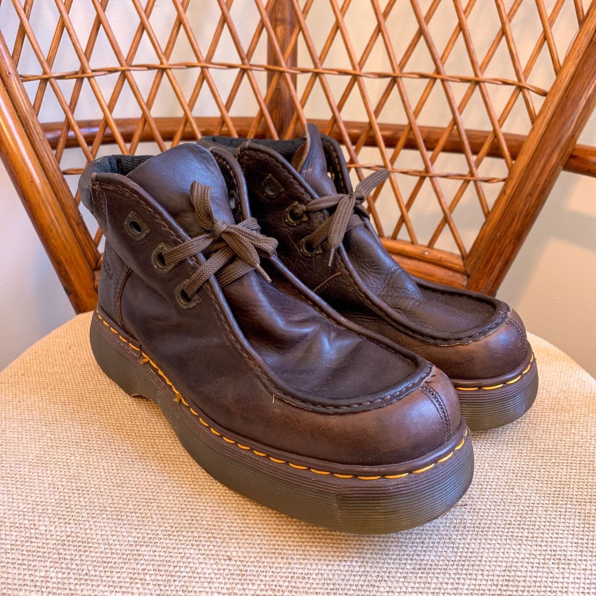 Vintage Doc Dr. Martens 8390 Men\'s UK 11 US 12 Brown Leather Boots Made England Dr. Martens × Streetwear × Vintage Dr. Martens VTG 90s Brown  main image 3