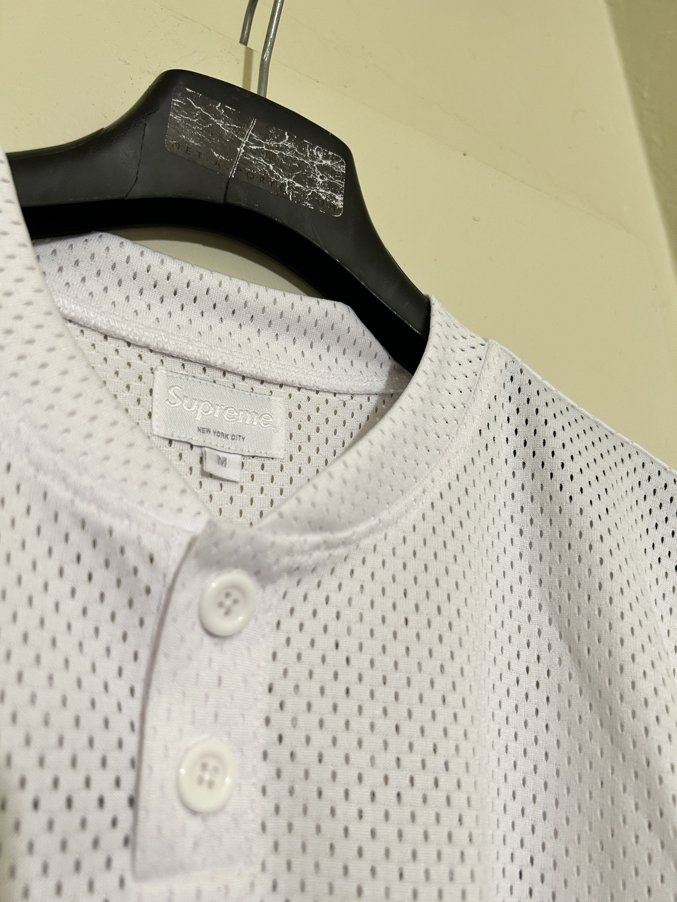 Supreme Supreme Baseball Henley White jersey mesh 2014 S/S Size US M / EU 48-50 / 2 - 4 Thumbnail