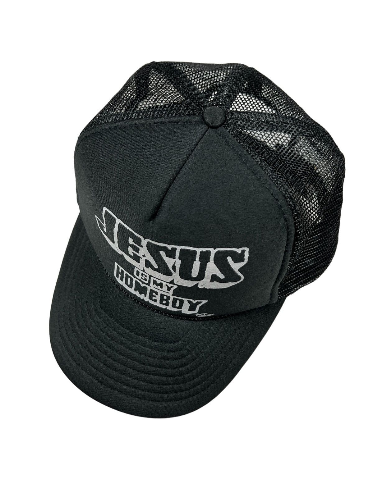 Other Vintage 90s ‘Jesus Is My Homeboy” Trucker Hat Size ONE SIZE - 2 Thumbnail