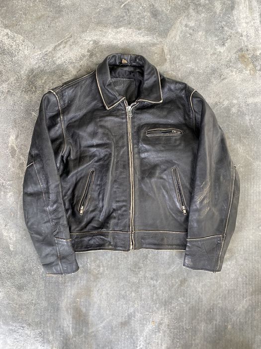 Schott Vtg Kakuishi japan cafe racer Real leather faded jacket | Grailed