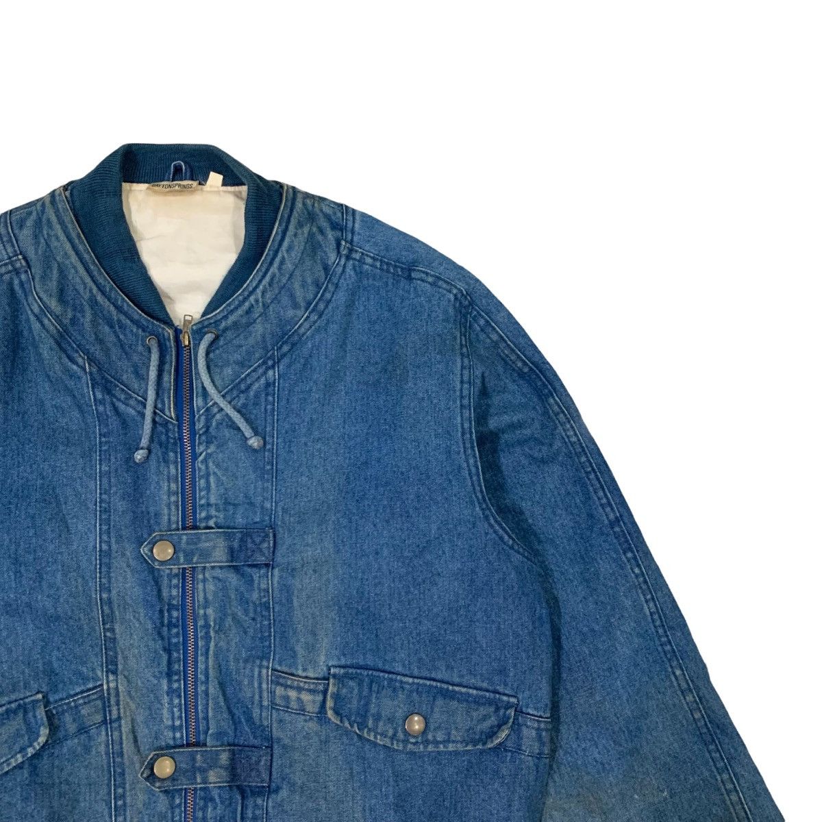 Japanese Brand Vintage Daytonsprings Denim Bomber Jacket Size US S / EU 44-46 / 1 - 5 Thumbnail