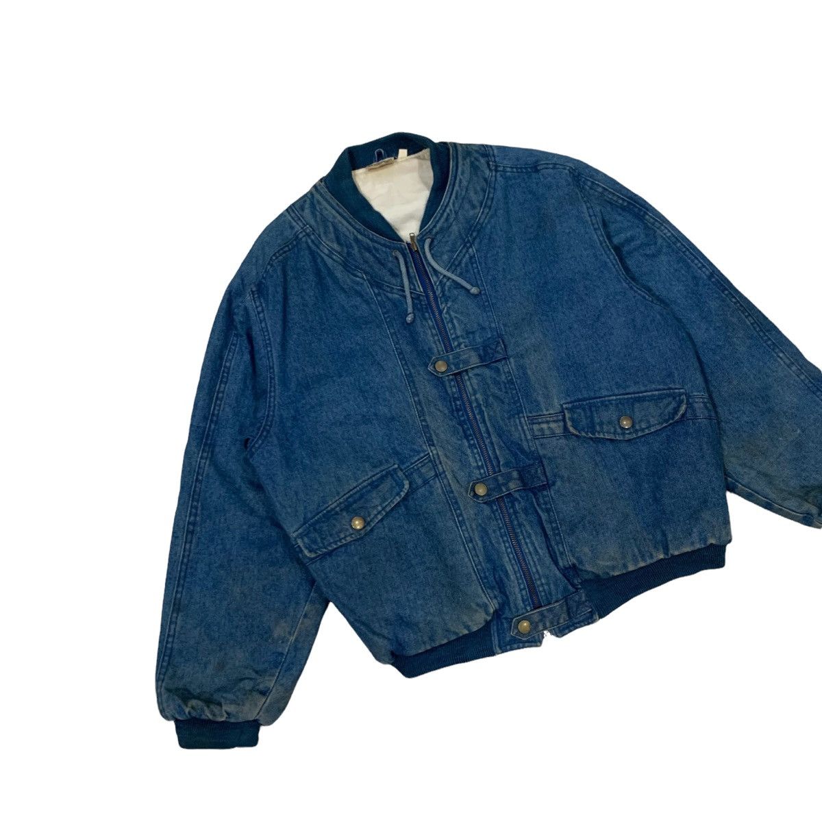 Japanese Brand Vintage Daytonsprings Denim Bomber Jacket Size US S / EU 44-46 / 1 - 2 Thumbnail