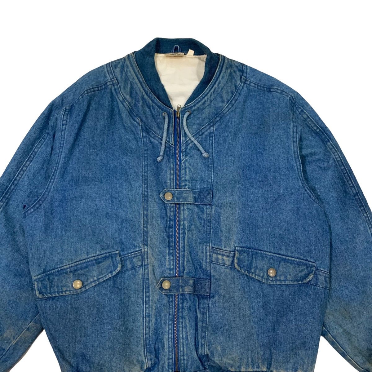 Japanese Brand Vintage Daytonsprings Denim Bomber Jacket Size US S / EU 44-46 / 1 - 4 Thumbnail