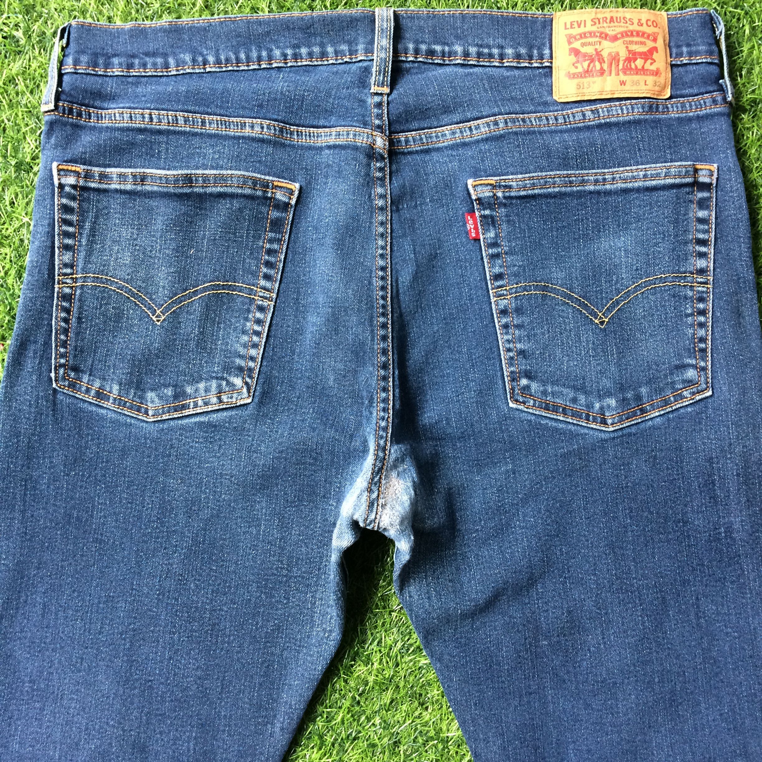Levi's Vintage Distressed Levis 513 Jeans #B-490 Size US 35 - 3 Thumbnail