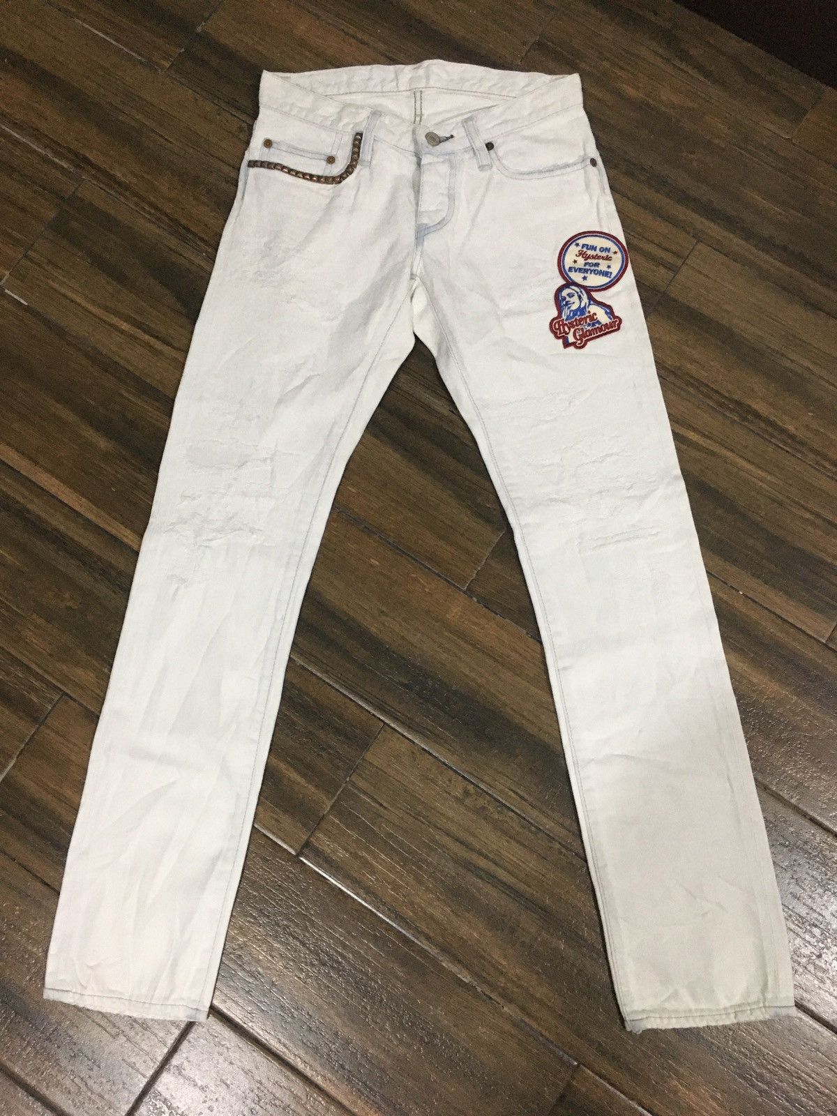 Hysteric Glamour Thrashed Hysteric Glamour Distressed Selvedge Denim patches Size US 28 / EU 44 - 2 Thumbnail