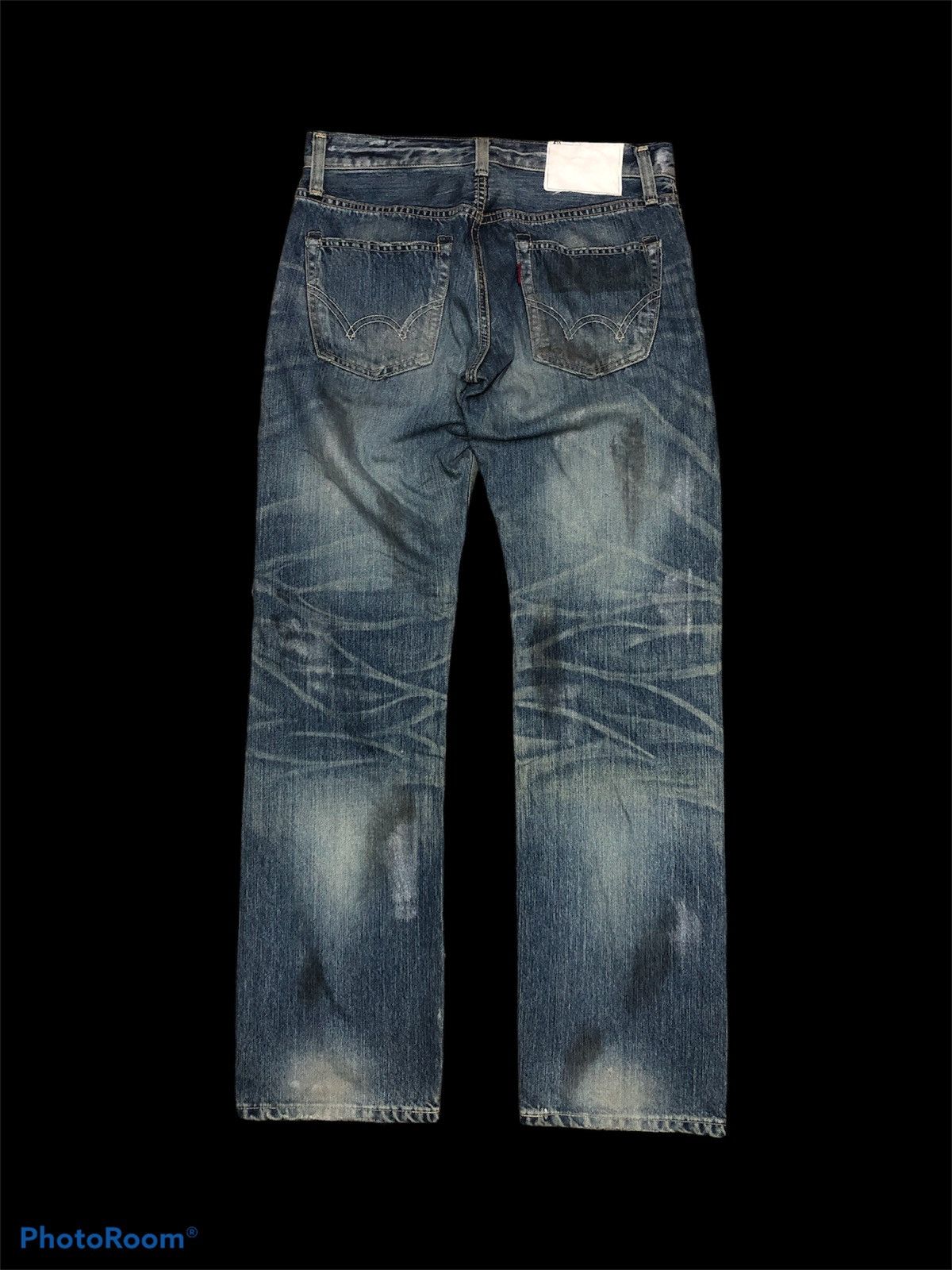 Edwin SICK⚡️⚡️EDWIN 503RV PAINTED DIRTY STYLE DISTRESSED DENIM Size US 32 / EU 48 - 2 Thumbnail