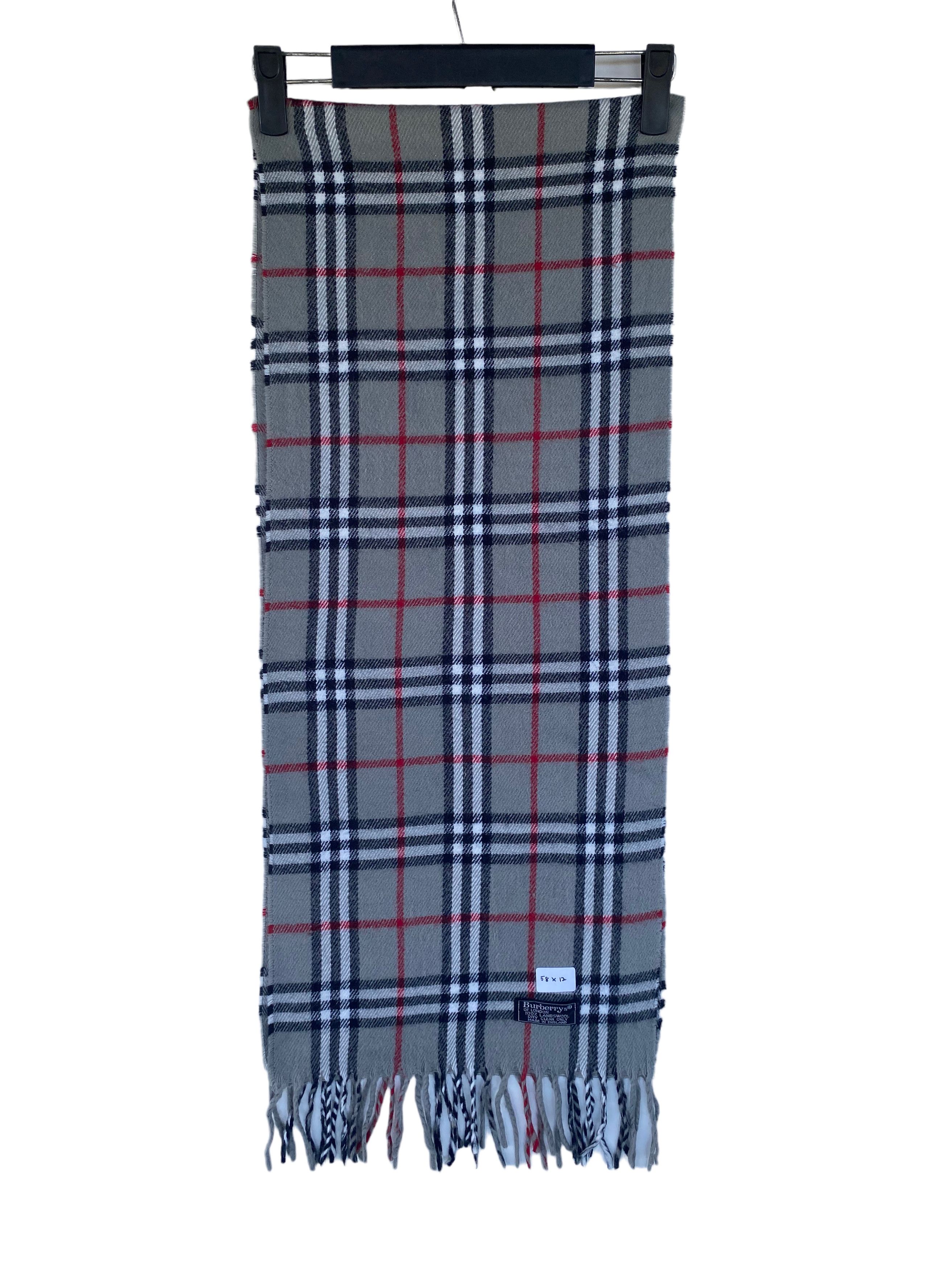 Burberry VINTAGE Burberry Muffler England Lambswool Nova Check scarf Size ONE SIZE - 1 Thumbnail