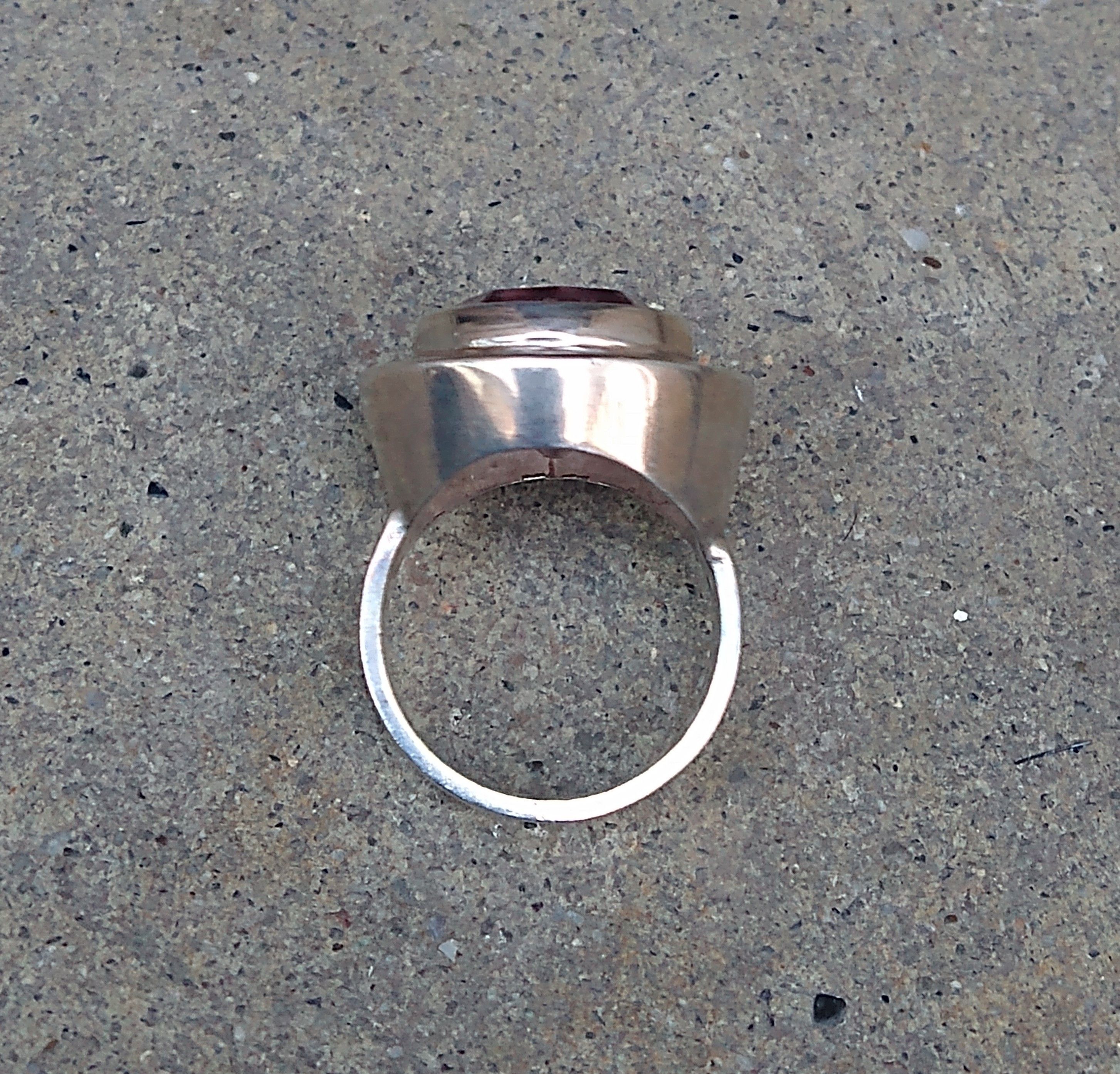 Jewelry × Sterling Silver Sterling Silver Ring Size 8 Modern Purple CZ 10.2g Size ONE SIZE - 6 Thumbnail