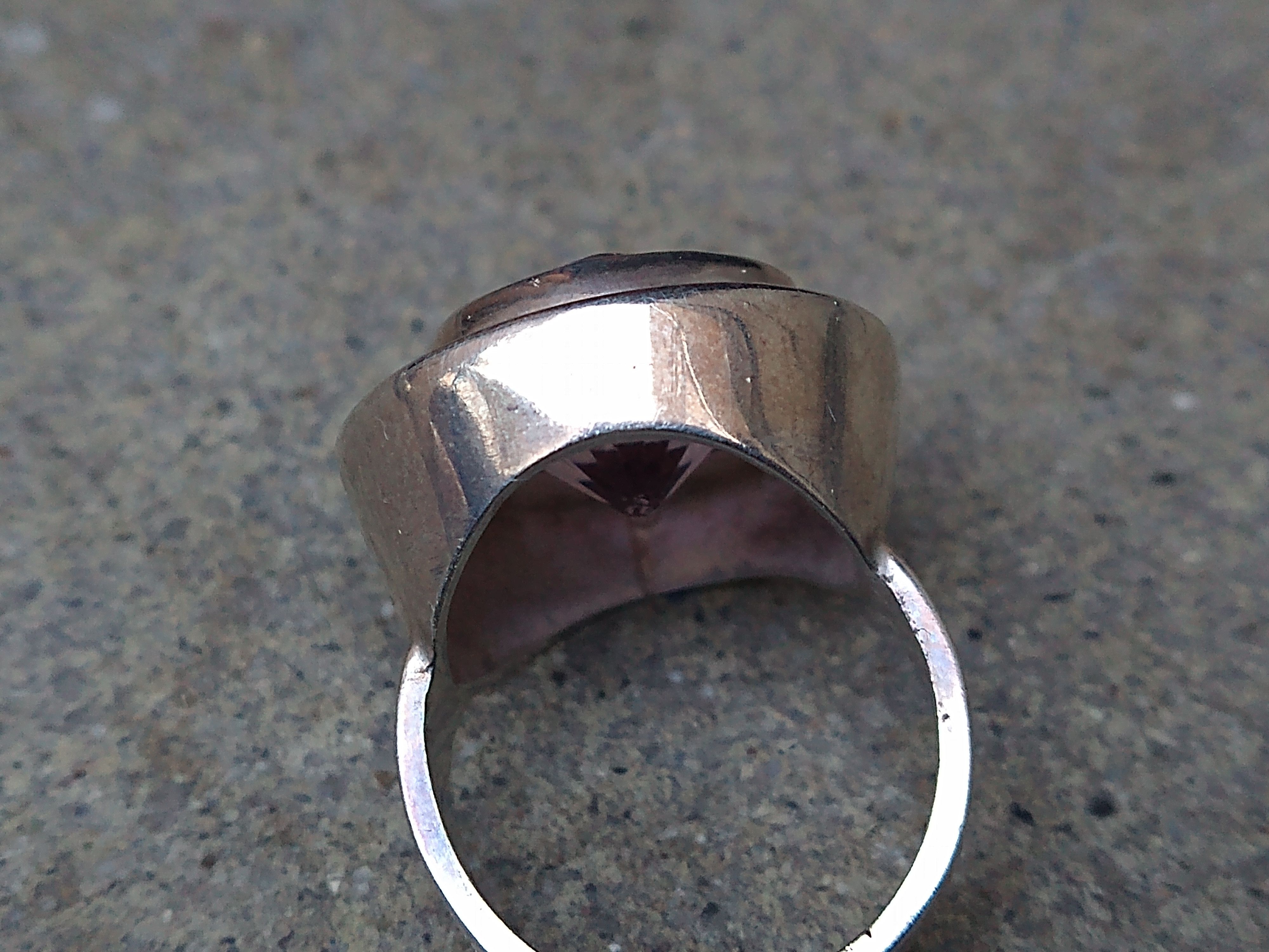 Jewelry × Sterling Silver Sterling Silver Ring Size 8 Modern Purple CZ 10.2g Size ONE SIZE - 9 Thumbnail