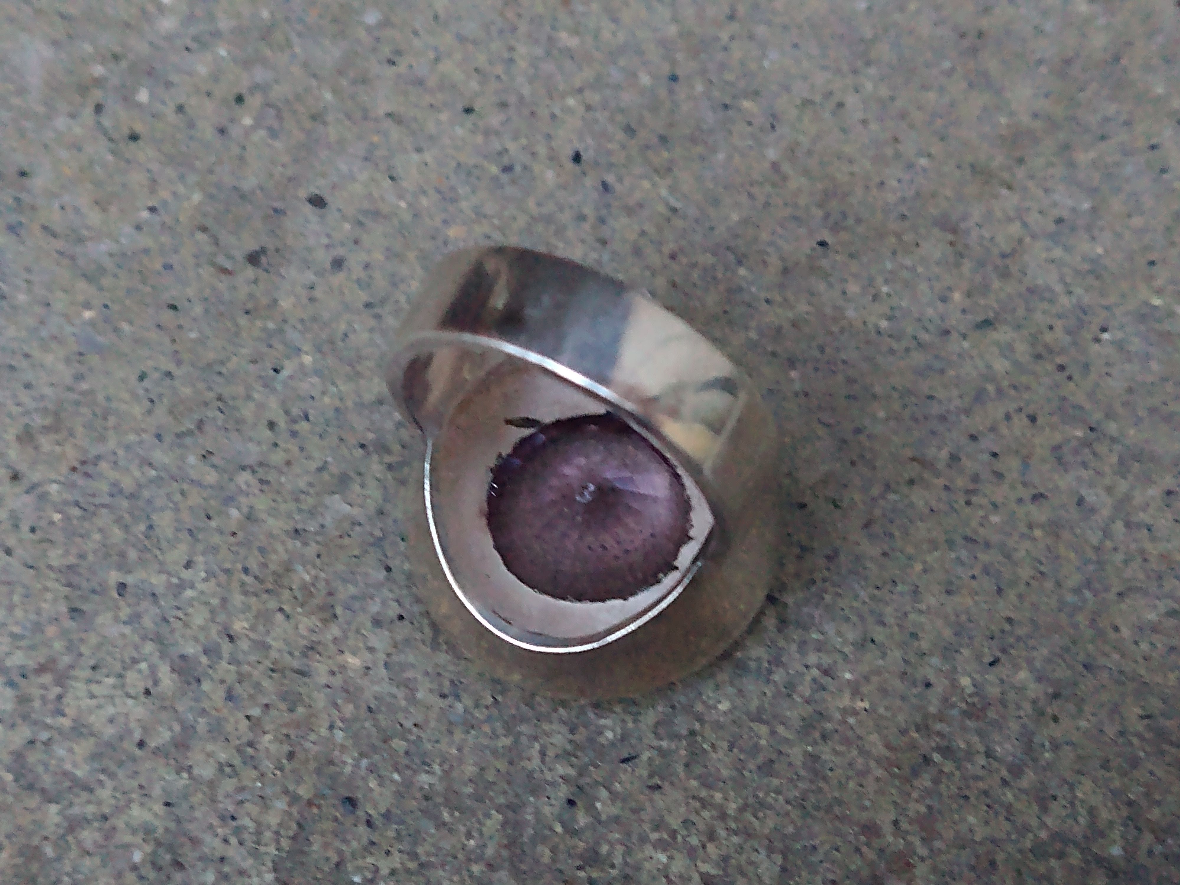 Jewelry × Sterling Silver Sterling Silver Ring Size 8 Modern Purple CZ 10.2g Size ONE SIZE - 10 Thumbnail