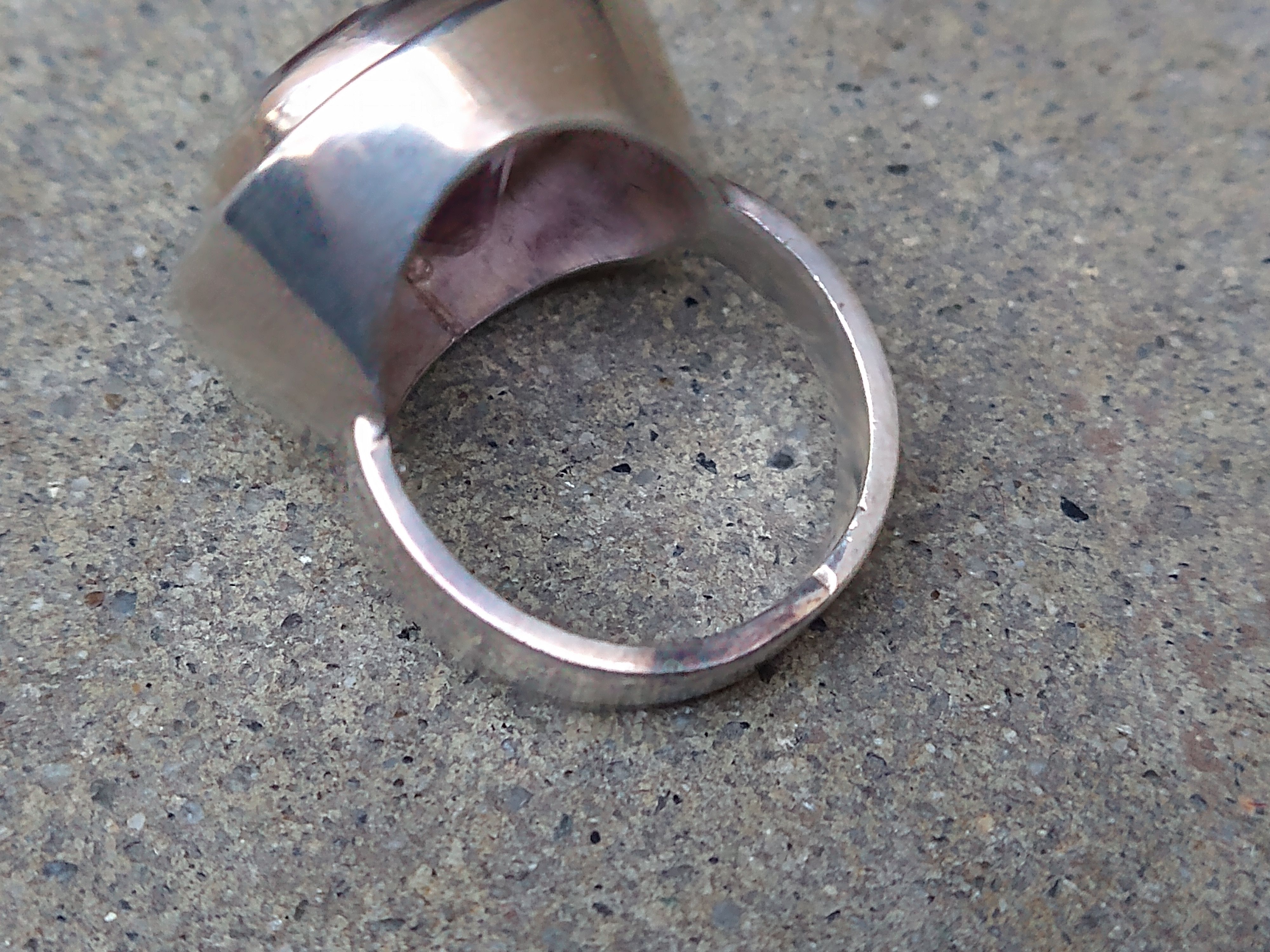 Jewelry × Sterling Silver Sterling Silver Ring Size 8 Modern Purple CZ 10.2g Size ONE SIZE - 8 Thumbnail