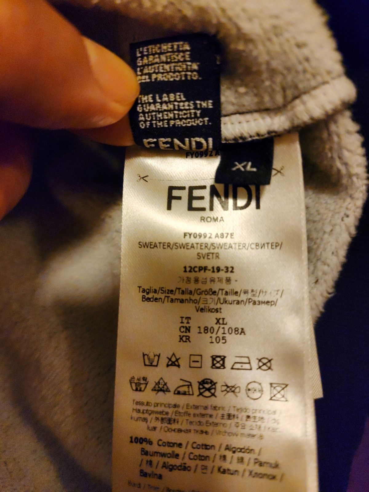 Fendi Fendi FF Sweatshirt XL Size US XL / EU 56 / 4 - 13 Thumbnail