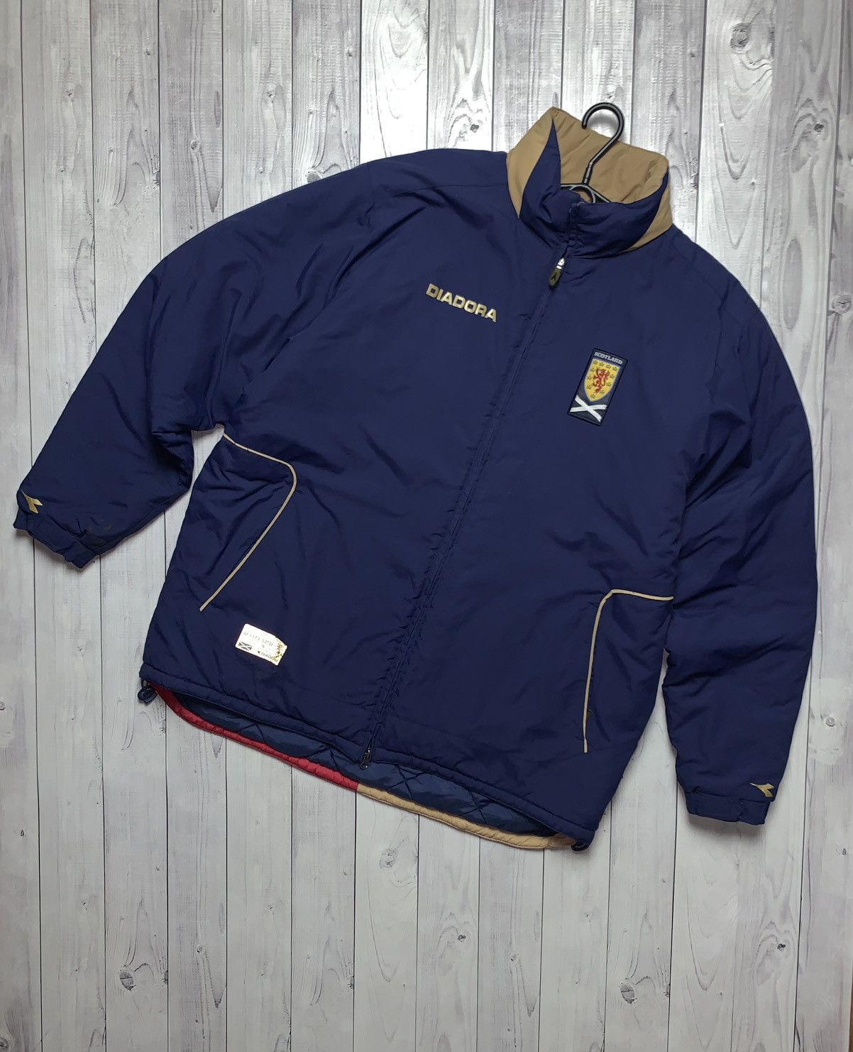 Diadora × Vintage Vintage soccer jacket Scotland winter parka Diadora size XL Size US XL / EU 56 / 4 - 1 Thumbnail