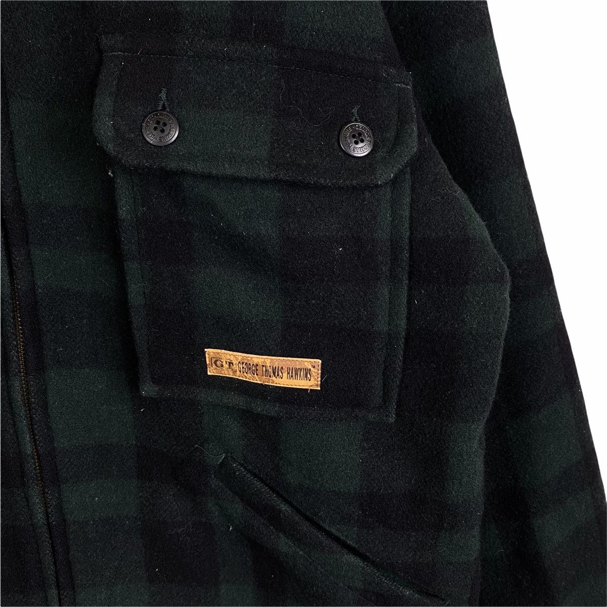 Vintage Vintage GEORGE THOMAS HAWKINS Checkered Tartan Wool Jacket Size US M / EU 48-50 / 2 - 6 Thumbnail