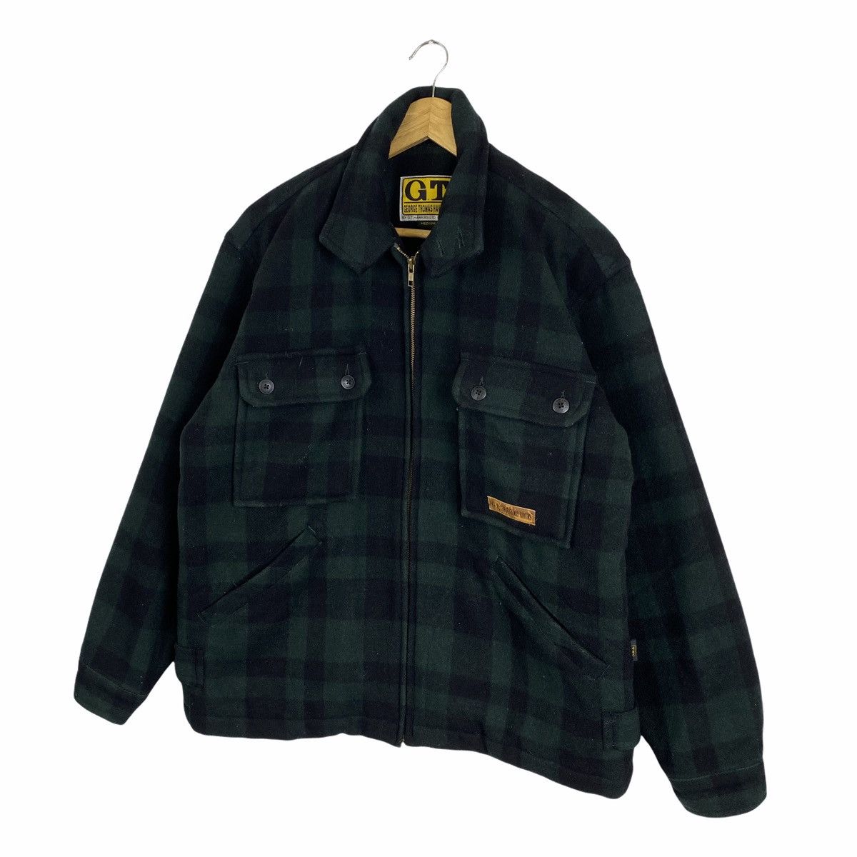 Vintage Vintage GEORGE THOMAS HAWKINS Checkered Tartan Wool Jacket Size US M / EU 48-50 / 2 - 4 Thumbnail