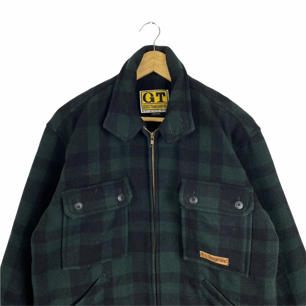 Vintage Vintage GEORGE THOMAS HAWKINS Checkered Tartan Wool Jacket Size US M / EU 48-50 / 2 - 5 Thumbnail