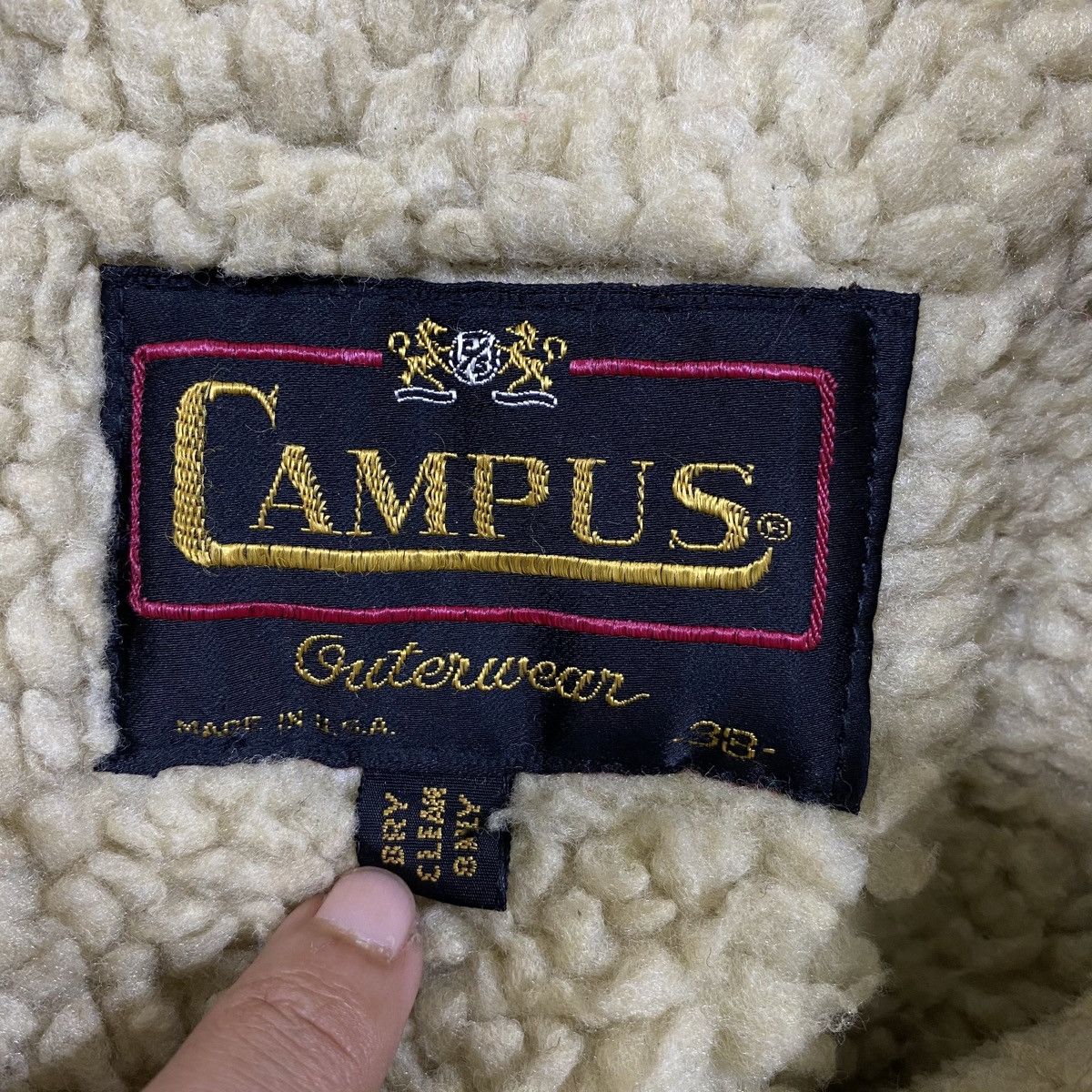 Vintage Vintage CAMPUS Outerwear Usa Checkered Wool Sherpa Jacket Size US M / EU 48-50 / 2 - 6 Thumbnail