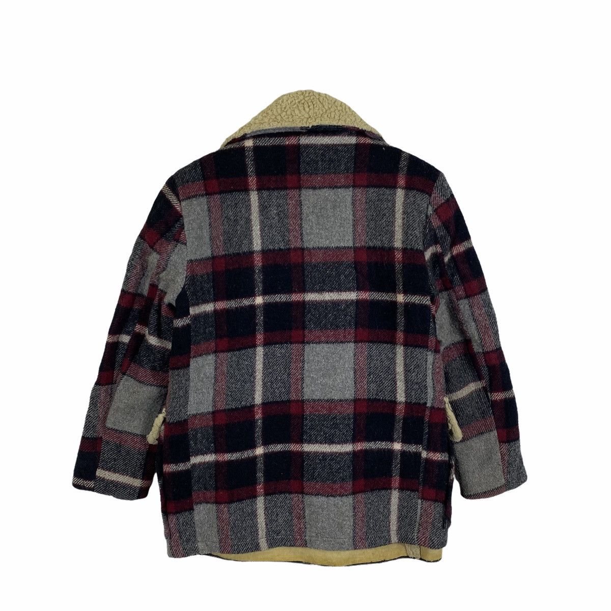 Vintage Vintage CAMPUS Outerwear Usa Checkered Wool Sherpa Jacket Size US M / EU 48-50 / 2 - 2 Thumbnail