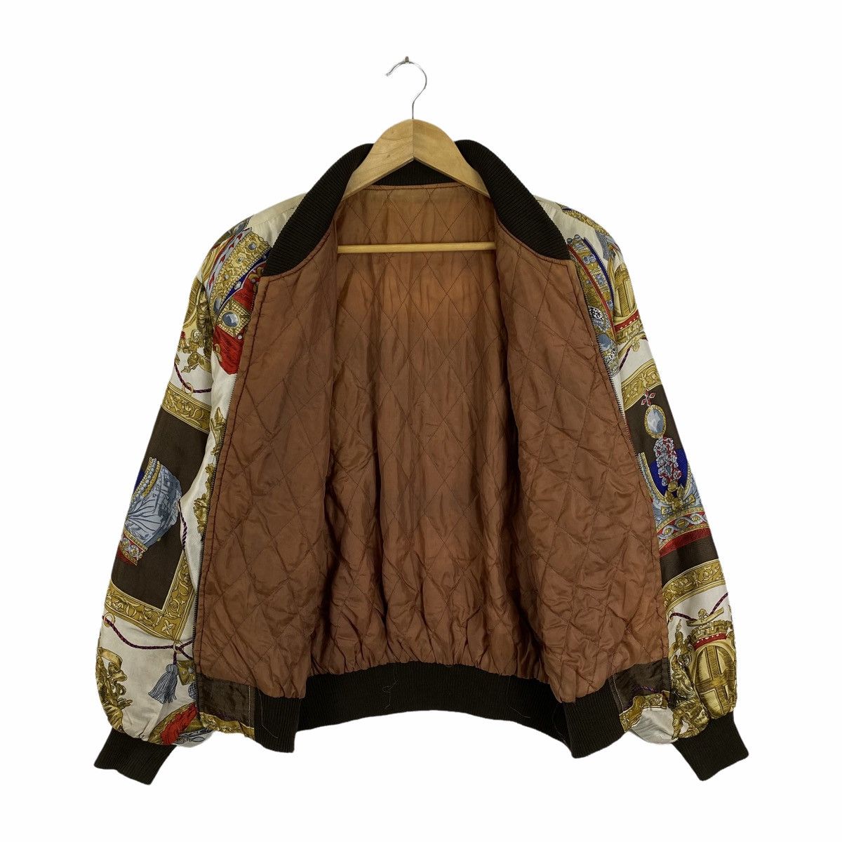 Designer × Vintage Vintage BAROQUE Design Fullprint Silk Bomber Jacket Size US L / EU 52-54 / 3 - 3 Thumbnail