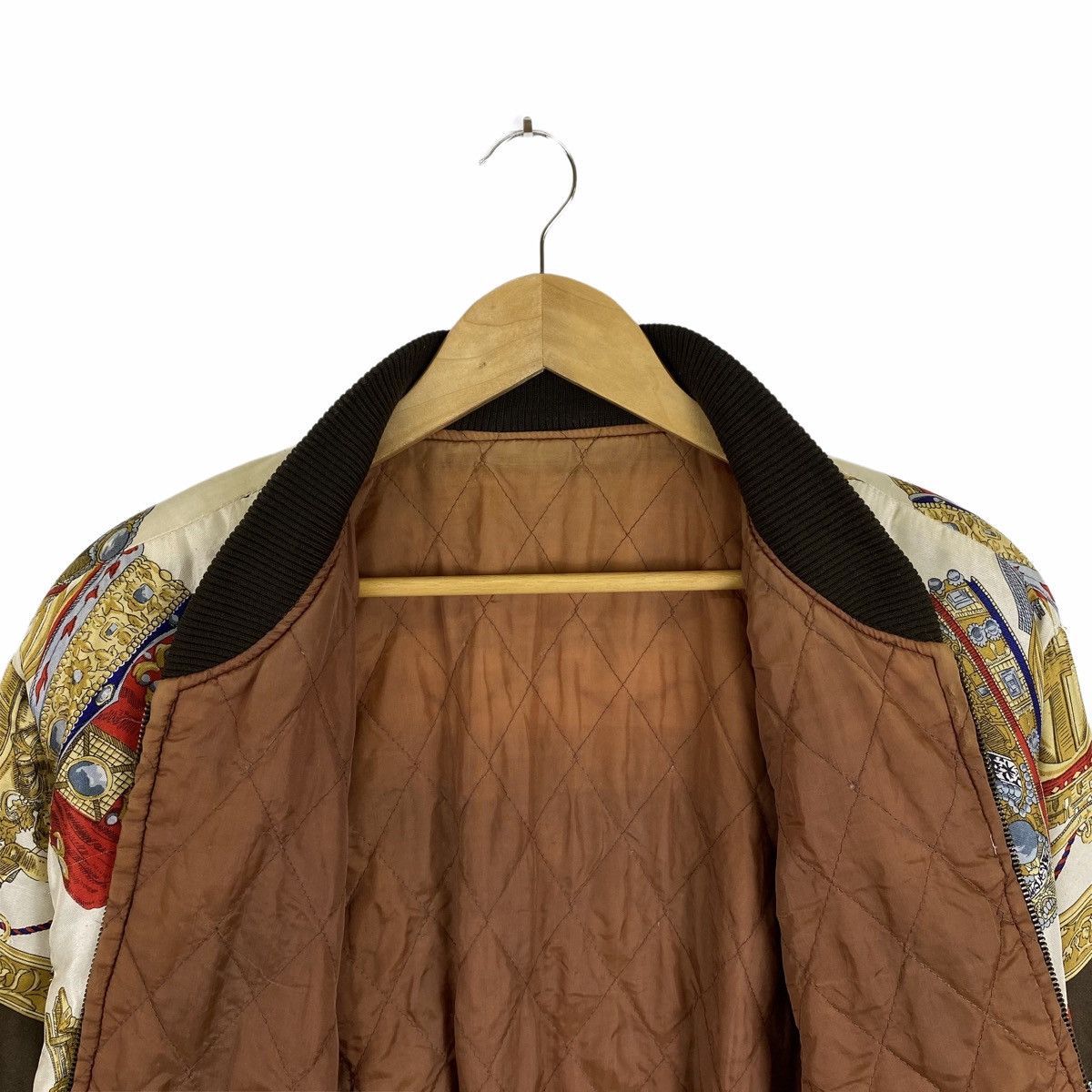 Designer × Vintage Vintage BAROQUE Design Fullprint Silk Bomber Jacket Size US L / EU 52-54 / 3 - 6 Thumbnail