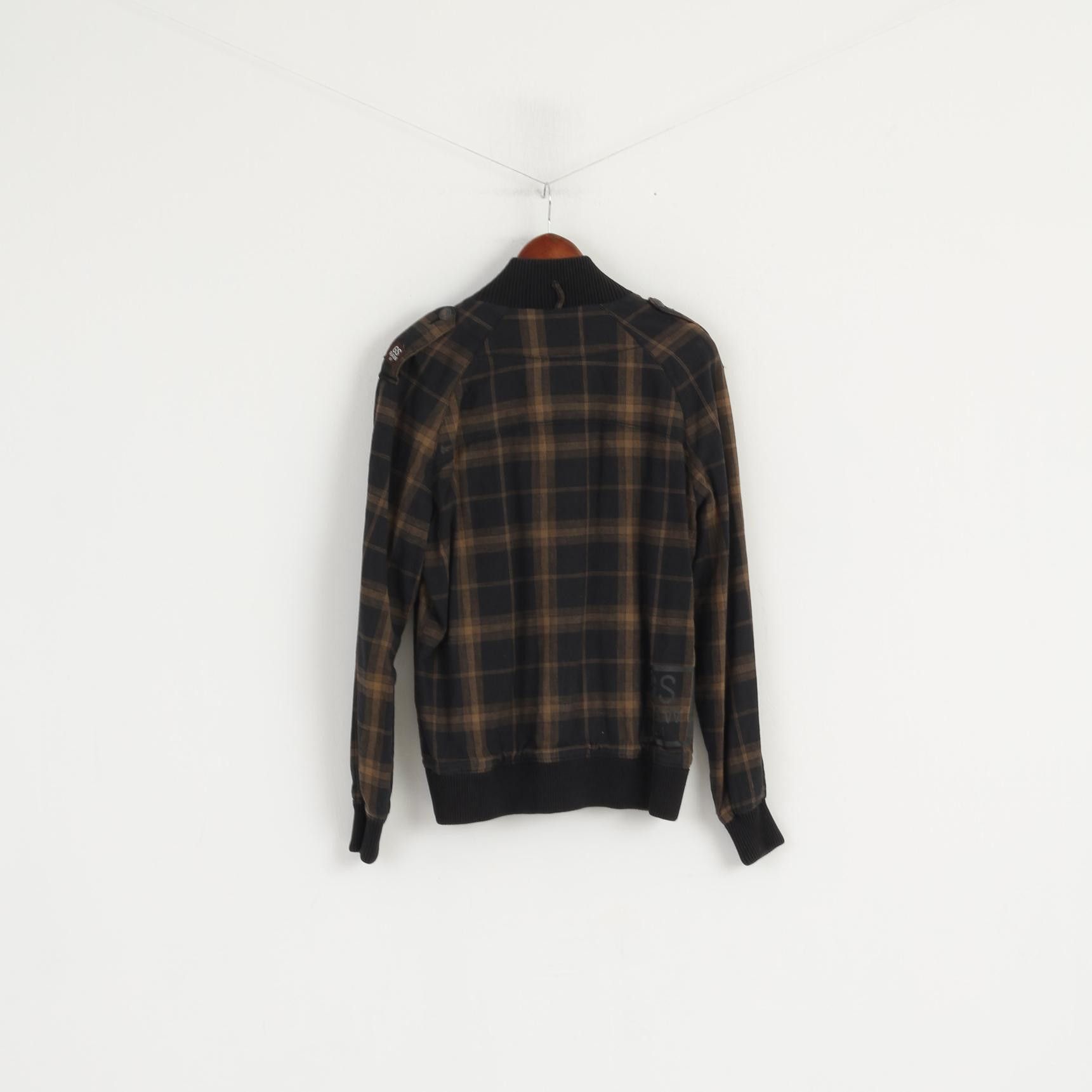 G-Star G-Star Raw Denim Women M Jacket Brown Astron Check 1801 Size M / US 6-8 / IT 42-44 - 8 Thumbnail