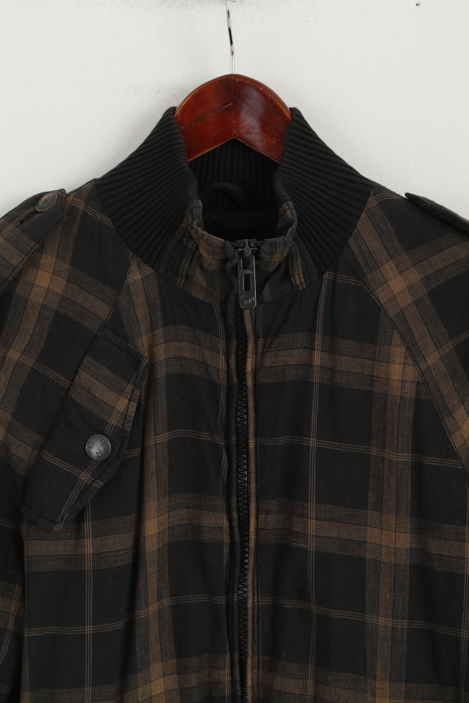 G-Star G-Star Raw Denim Women M Jacket Brown Astron Check 1801 Size M / US 6-8 / IT 42-44 - 3 Thumbnail