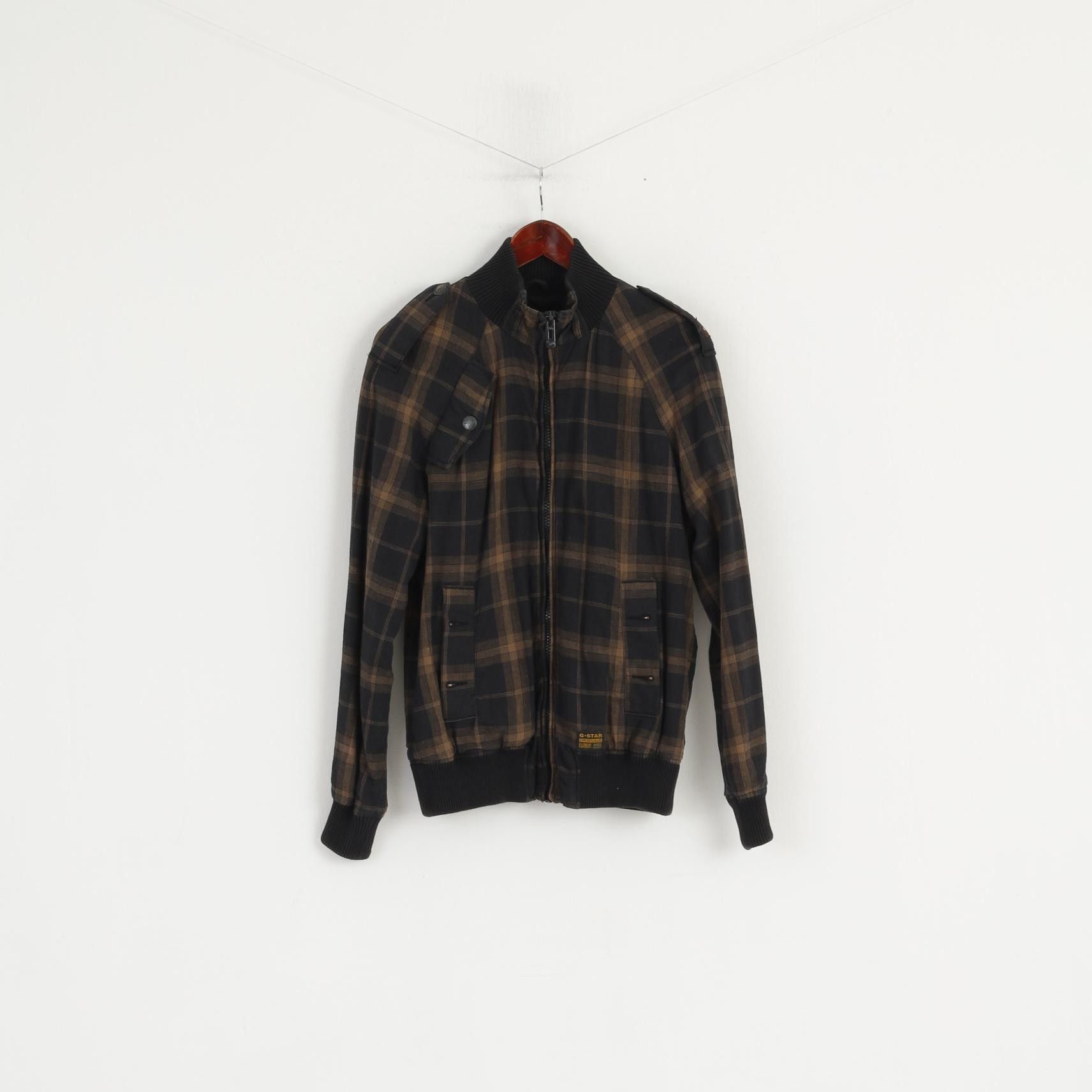 G-Star G-Star Raw Denim Women M Jacket Brown Astron Check 1801 Size M / US 6-8 / IT 42-44 - 2 Thumbnail