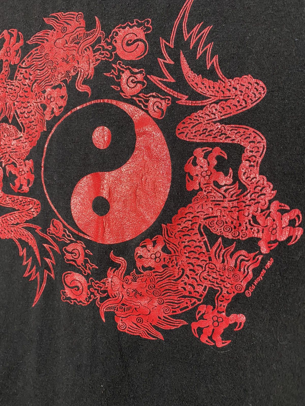 Japanese Brand × Vintage vintage ed hoyes 1980 yin & yang with dragon Size US XL / EU 56 / 4 - 3 Thumbnail