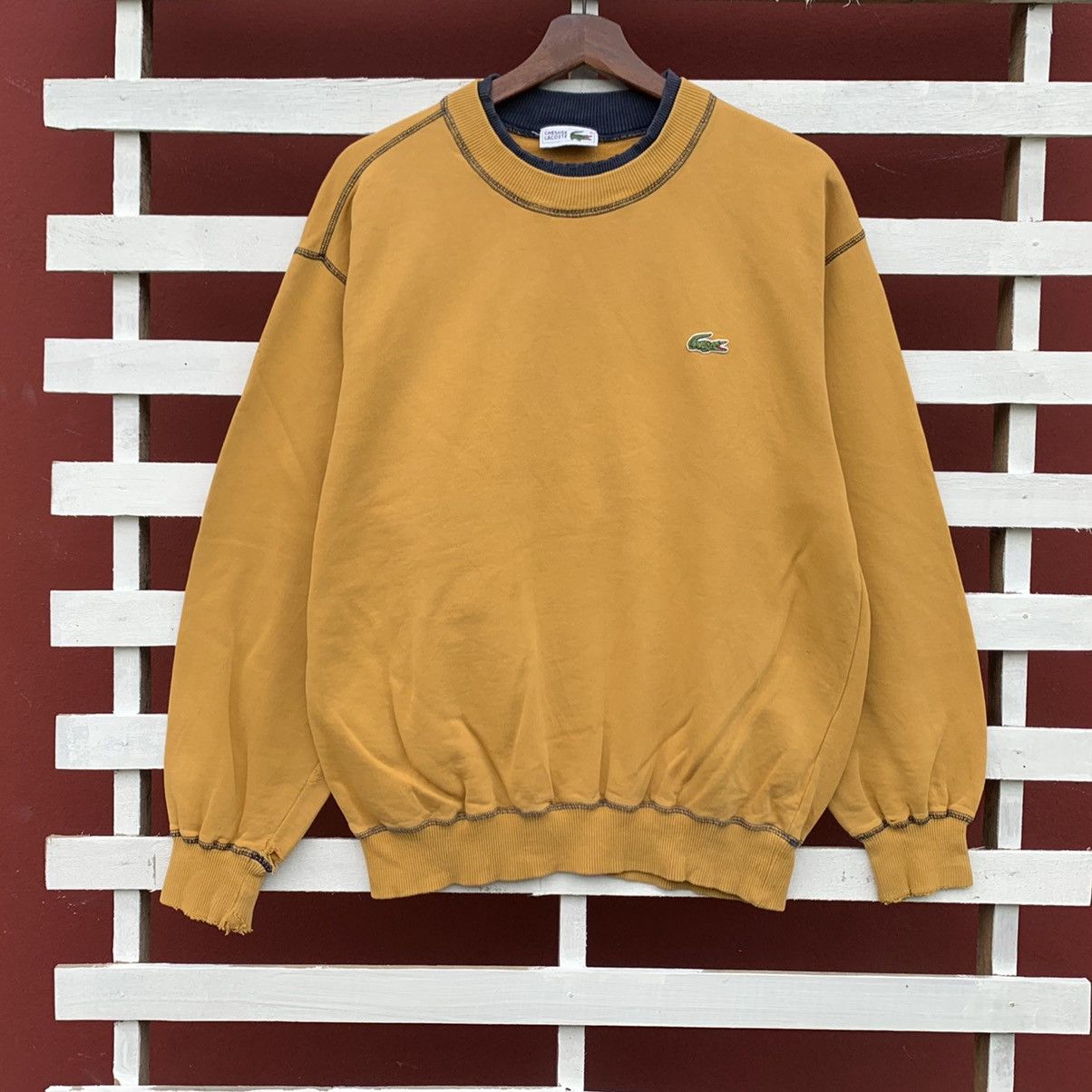 Lacoste Vintage 90s Chemise Lacoste Sweatshirt Size US M / EU 48-50 / 2 - 1 Thumbnail