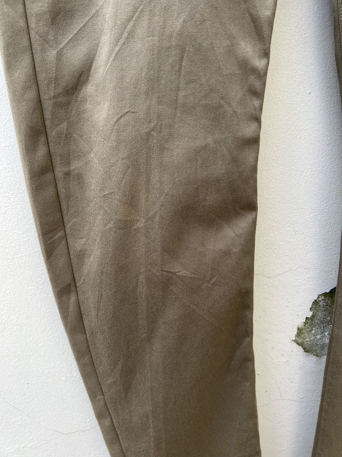 Vintage Love & Peace Japan Olive Green Curve Leg Chinos Trouser Pant Size US 31 - 5 Thumbnail