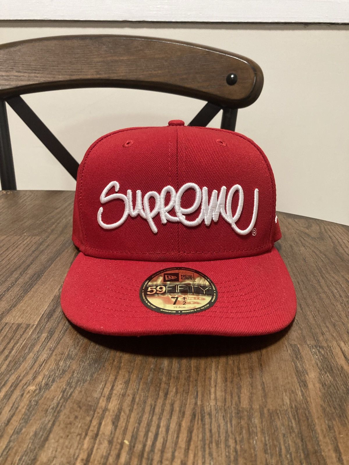 Supreme SS22 Supreme New Era Handstyle Fitted Hat Cap Red 7 1/2