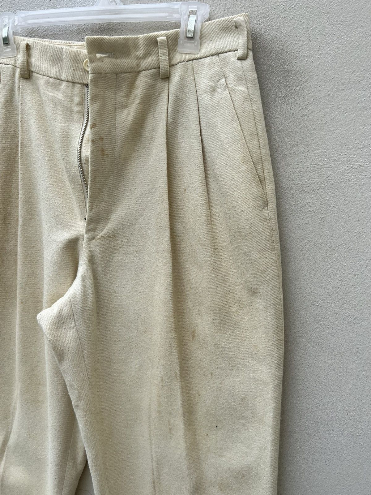Comme des Garcons Homme Plus VTG 1994 CDGHP Baggy Gabardine Dirty Trashed Trouser Pant Size US 31 - 10 Thumbnail