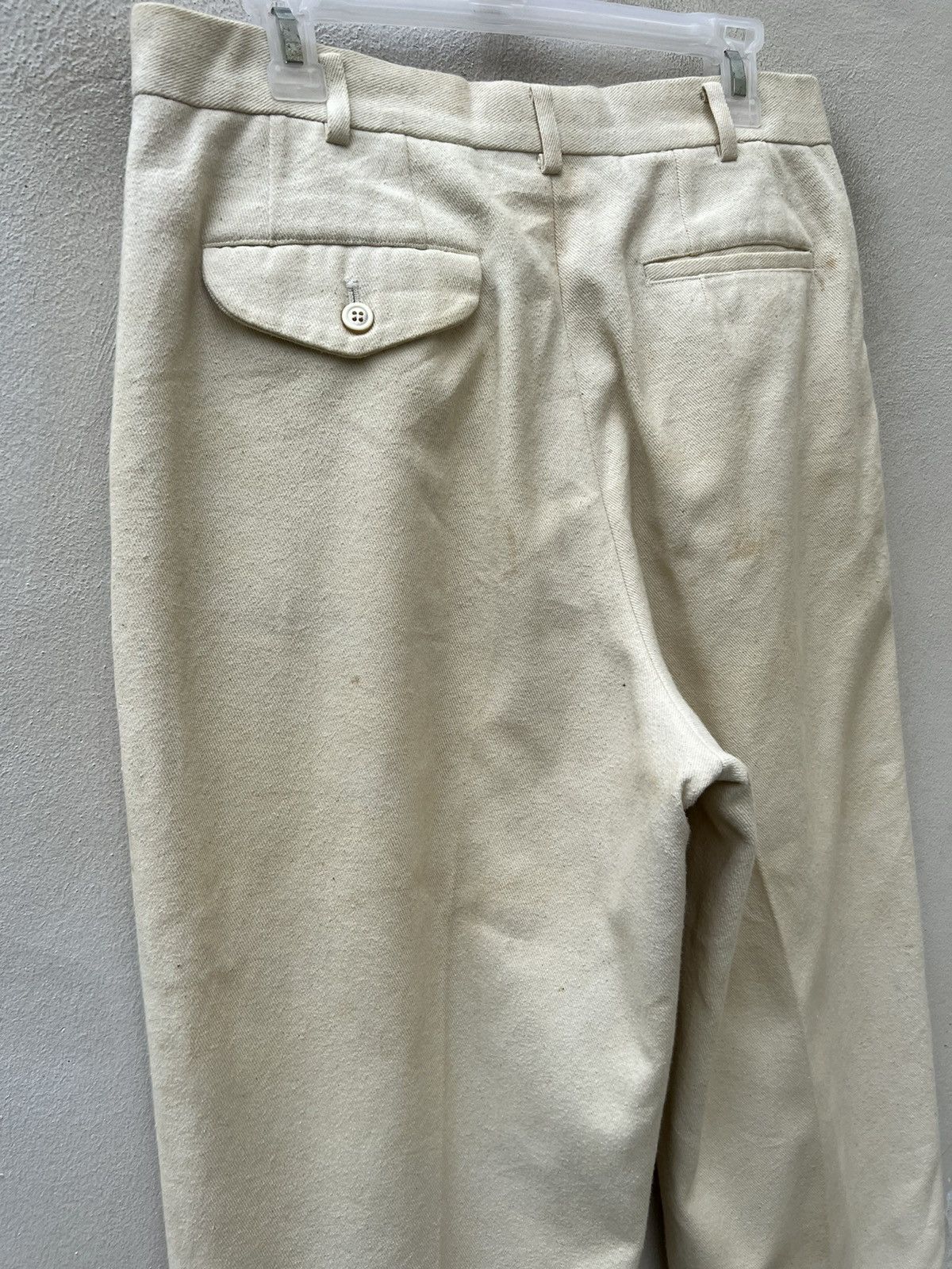 Comme des Garcons Homme Plus VTG 1994 CDGHP Baggy Gabardine Dirty Trashed Trouser Pant Size US 31 - 13 Thumbnail