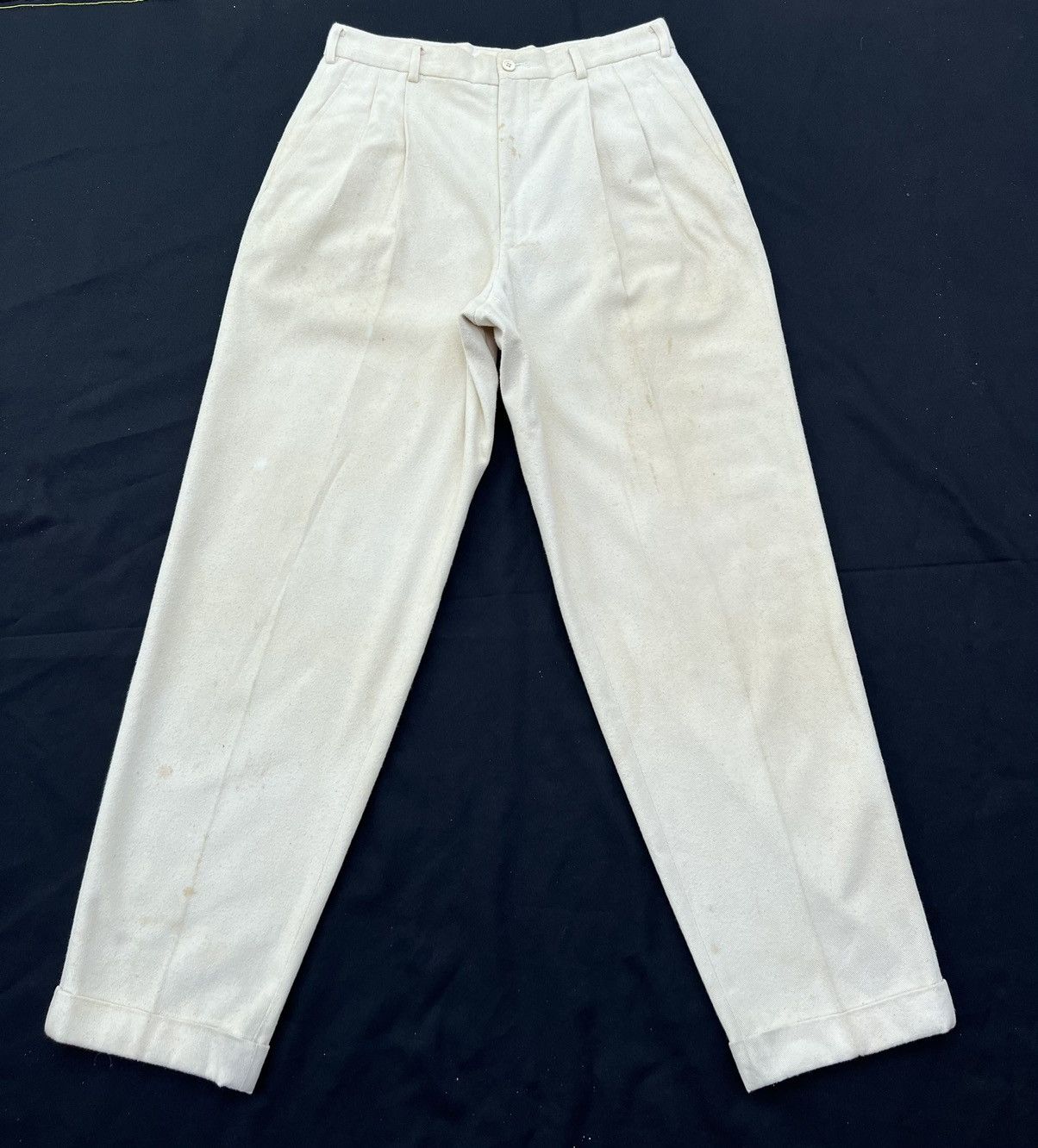Comme des Garcons Homme Plus VTG 1994 CDGHP Baggy Gabardine Dirty Trashed Trouser Pant Size US 31 - 1 Thumbnail