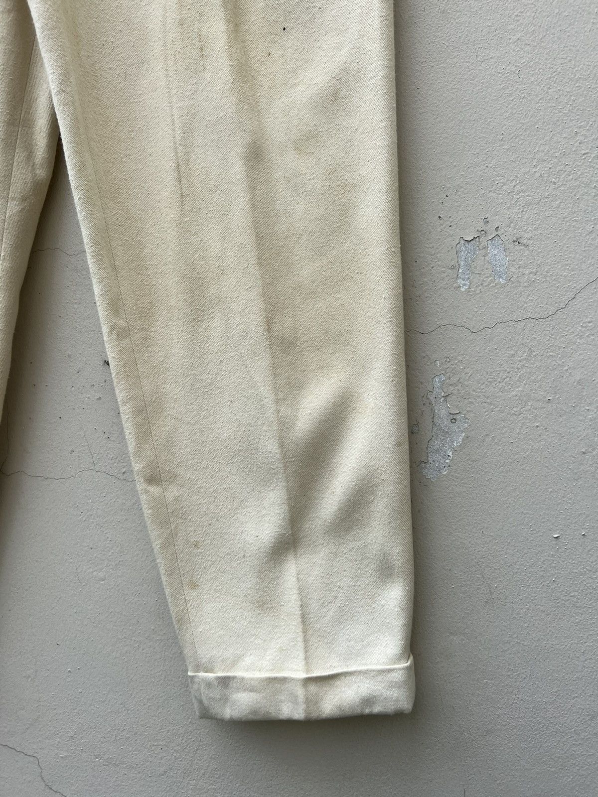 Comme des Garcons Homme Plus VTG 1994 CDGHP Baggy Gabardine Dirty Trashed Trouser Pant Size US 31 - 11 Thumbnail