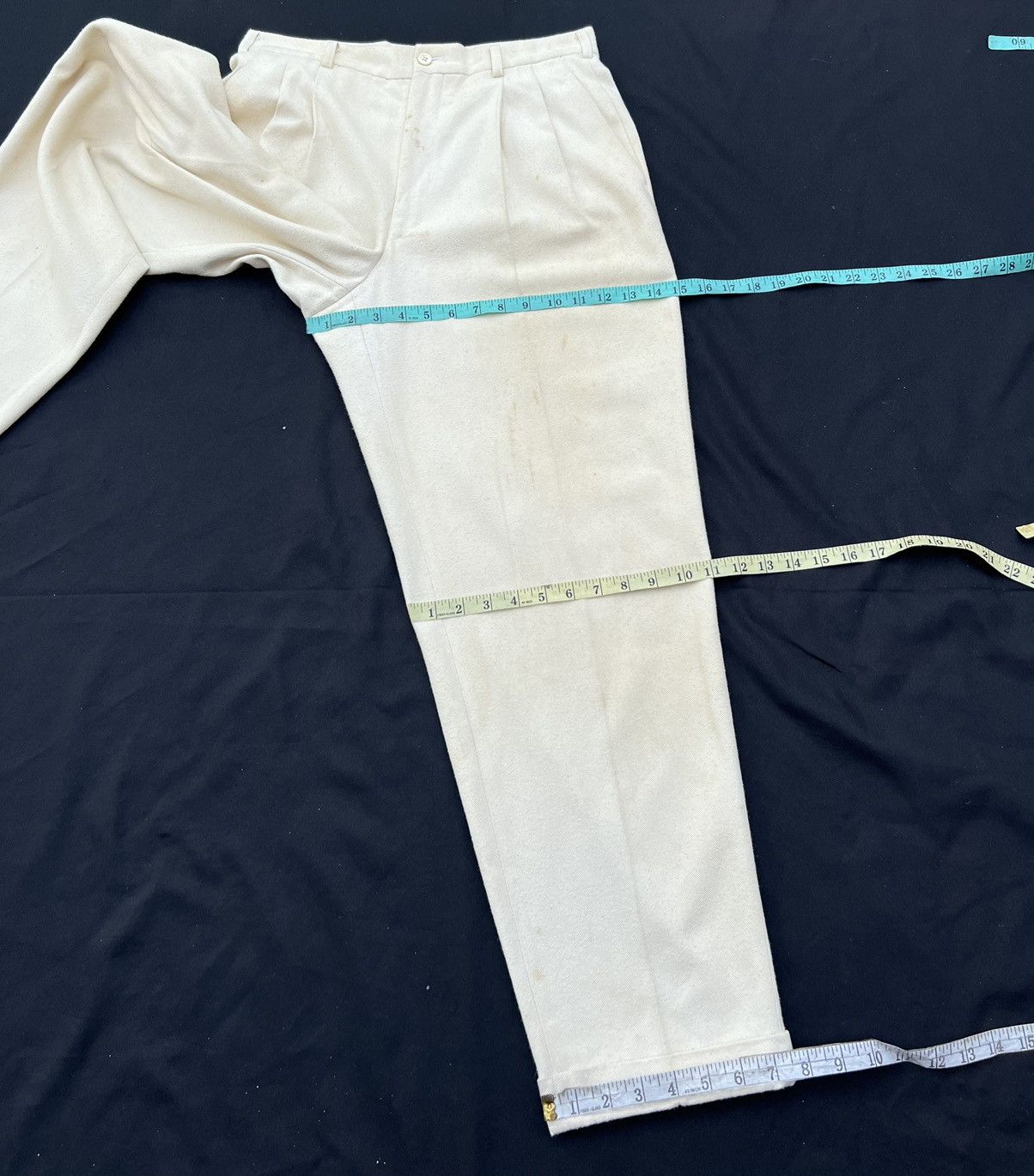 Comme des Garcons Homme Plus VTG 1994 CDGHP Baggy Gabardine Dirty Trashed Trouser Pant Size US 31 - 3 Thumbnail