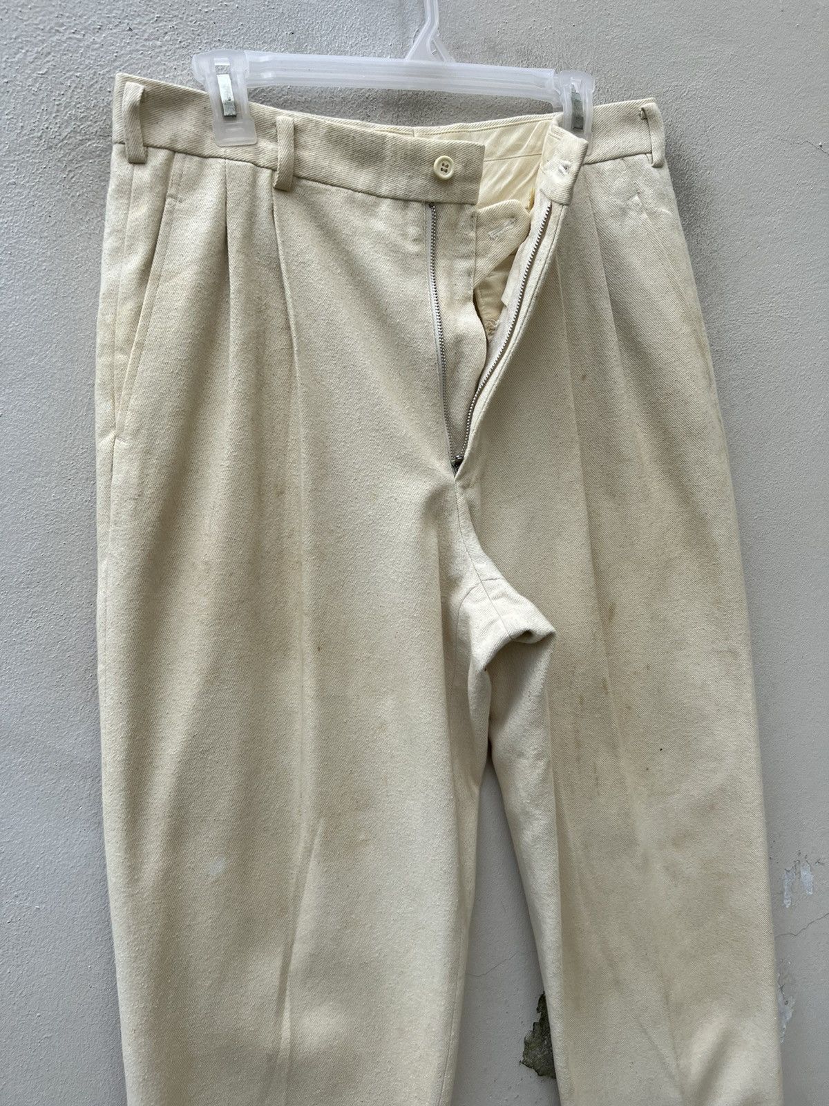 Comme des Garcons Homme Plus VTG 1994 CDGHP Baggy Gabardine Dirty Trashed Trouser Pant Size US 31 - 8 Thumbnail