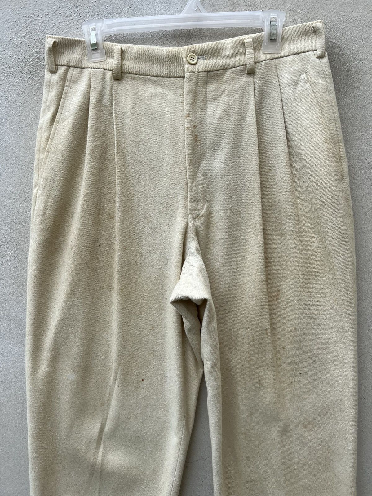 Comme des Garcons Homme Plus VTG 1994 CDGHP Baggy Gabardine Dirty Trashed Trouser Pant Size US 31 - 7 Thumbnail