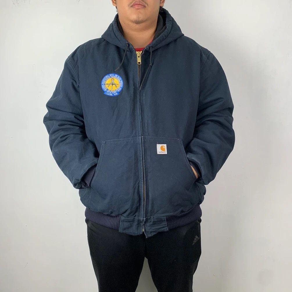 Carhartt × Vintage GRAILS 💥 Vintage CARHARTT Duck Canvas Hooded Sweater Jacket Size US XL / EU 56 / 4 - 1 Thumbnail