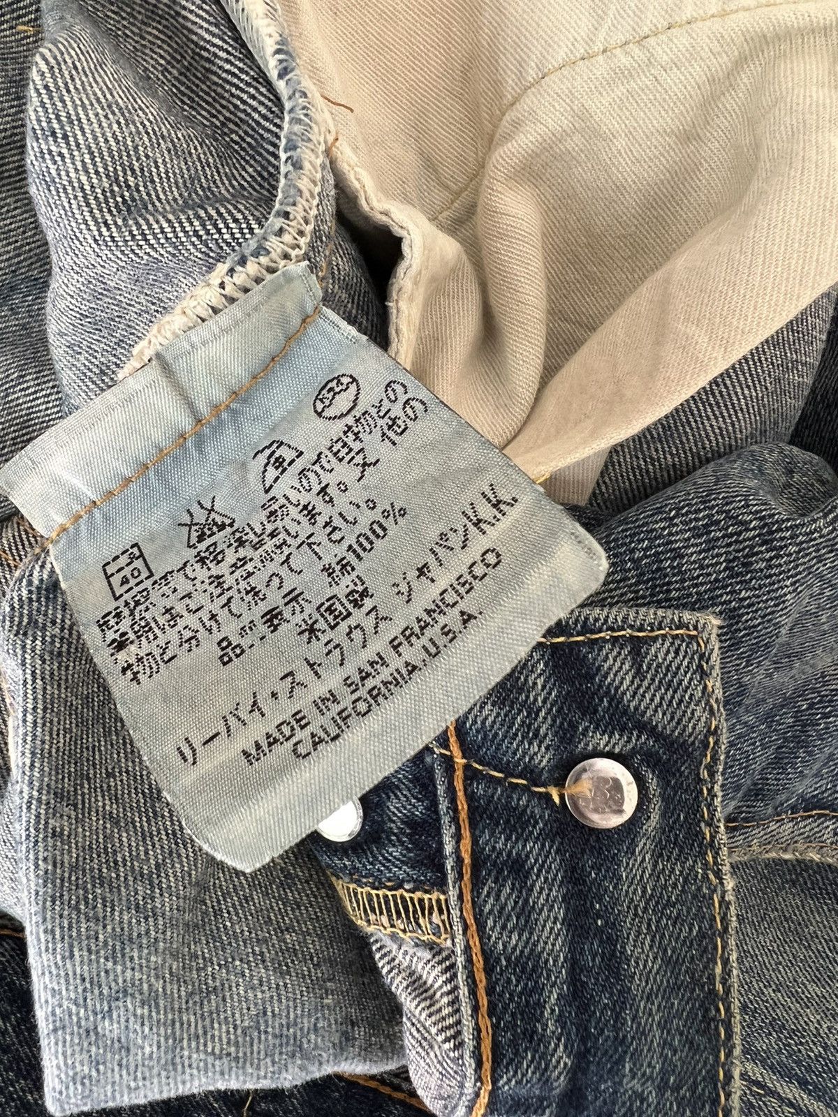 Levi's Vintage Clothing 1998 LVC Levi’s 501 XX Selvedge Denim Dirty Trashed Jeans Size US 32 / EU 48 - 21 Thumbnail